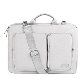 15.6 Inch Detachable Shoulder Laptop Bag | Thickened Polyester | Silver Gray