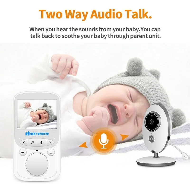 2.4 LCD Wireless Baby Monitor with Night Vision & Two-Way Talk