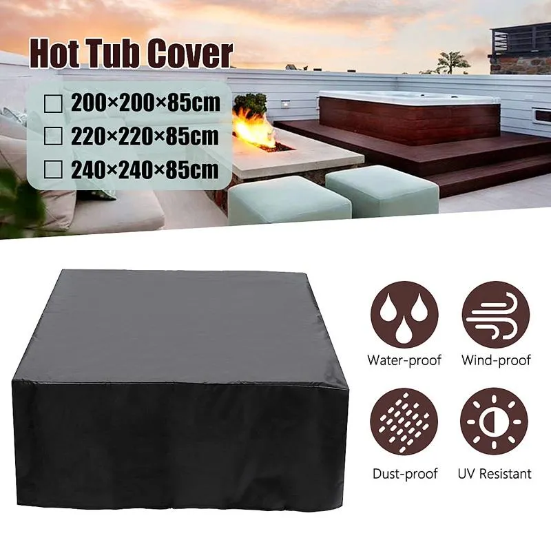 240x240x85cm Waterproof Dustproof Cover for Bathtub | Pool Table & Chair | Protects from Falling Leaves | Silver