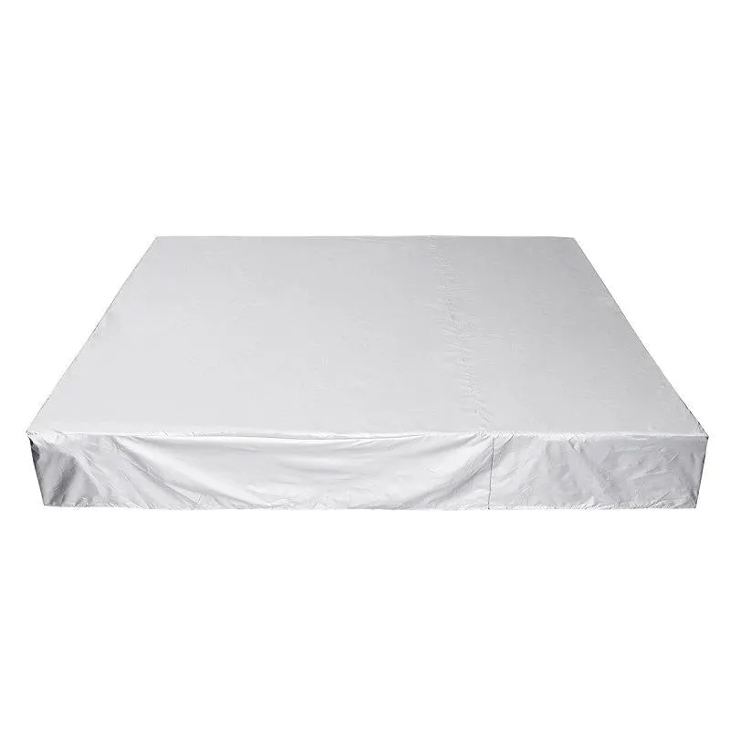 240x240x85cm Waterproof Dustproof Cover for Bathtub | Pool Table & Chair | Protects from Falling Leaves | Silver