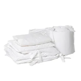 7 Piece Cot Bedding Set - White