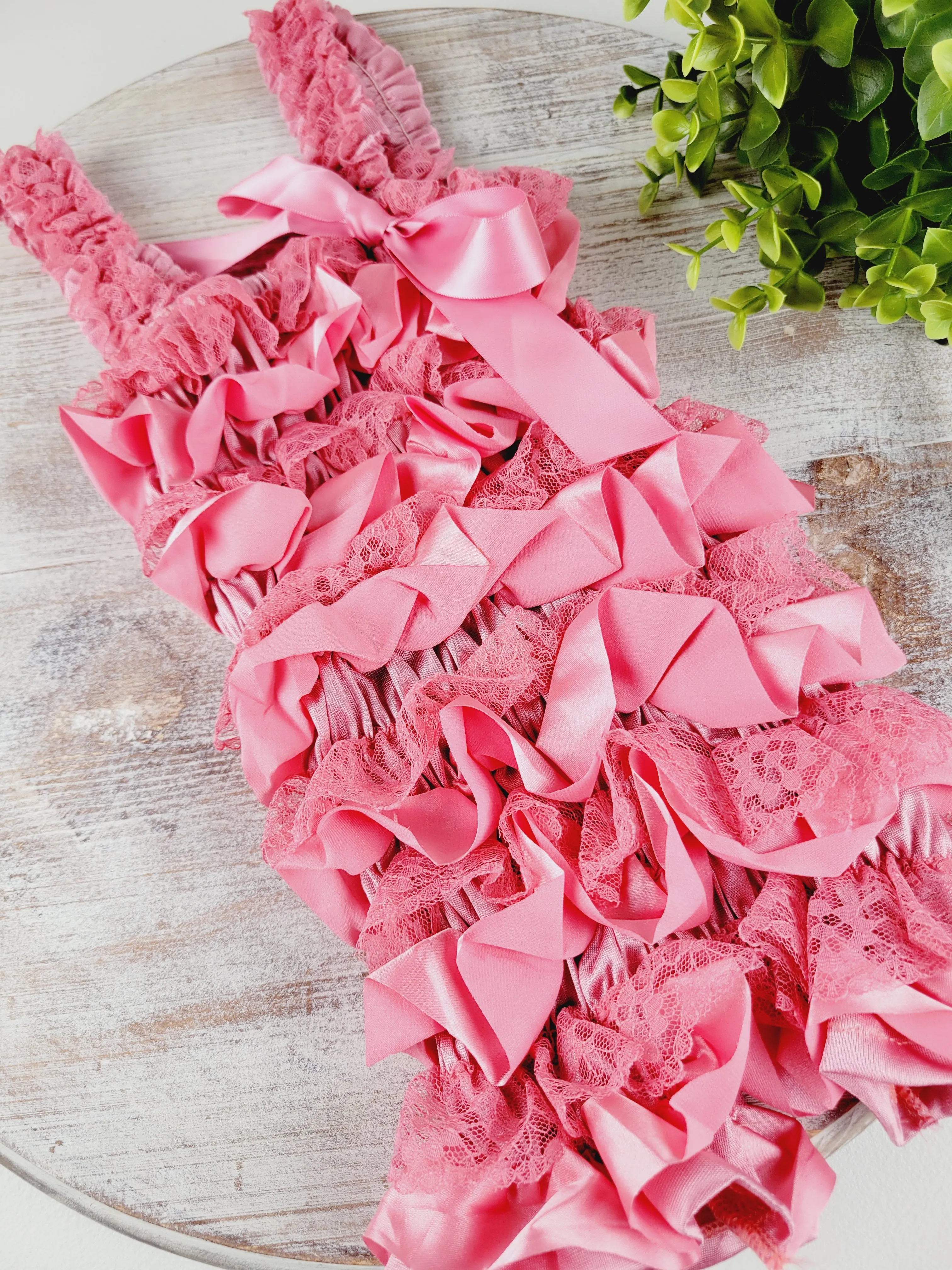 AM Designs, Baby & Child Lace Ruffle Rompers