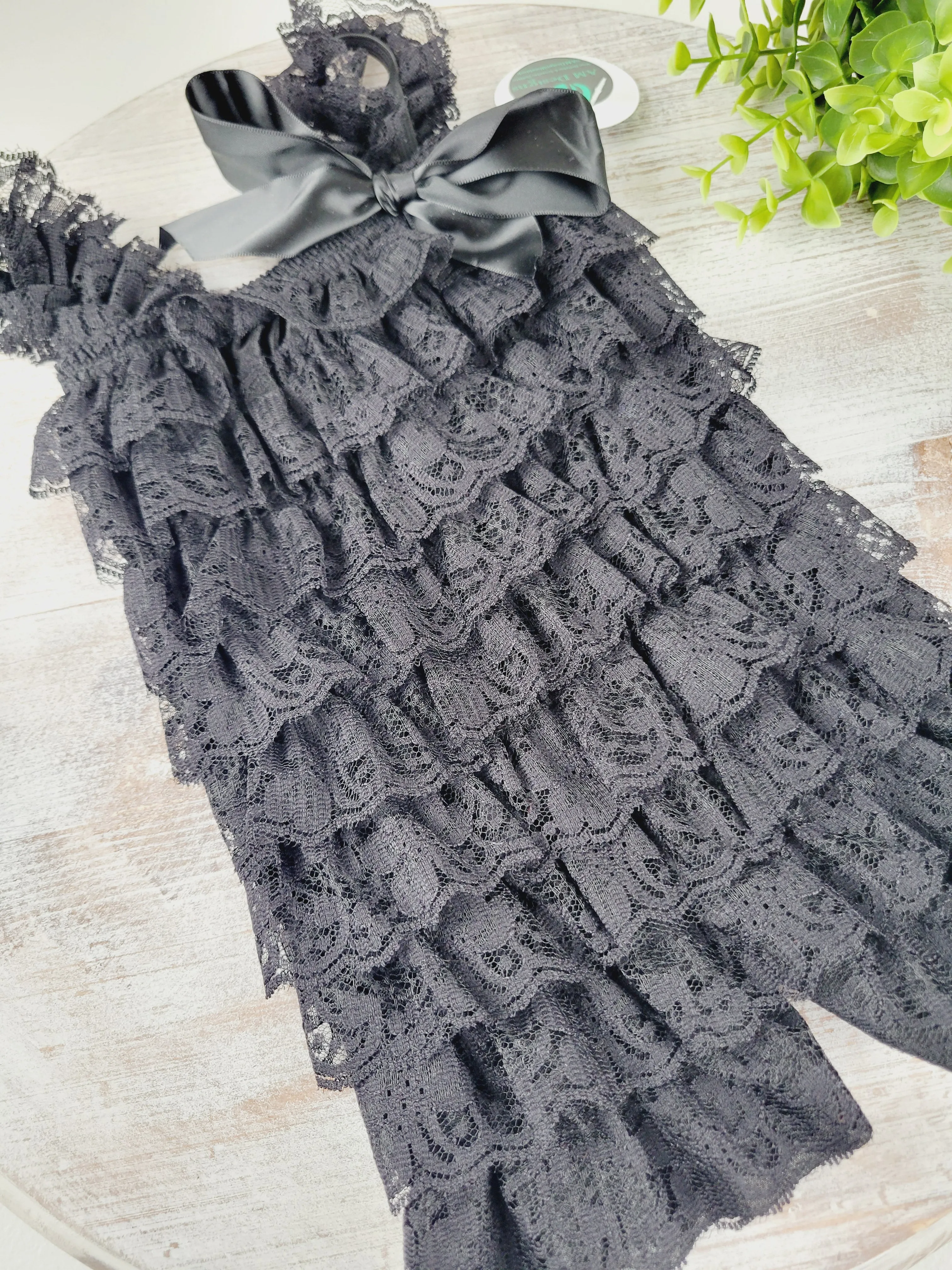 AM Designs, Baby & Child Lace Ruffle Rompers
