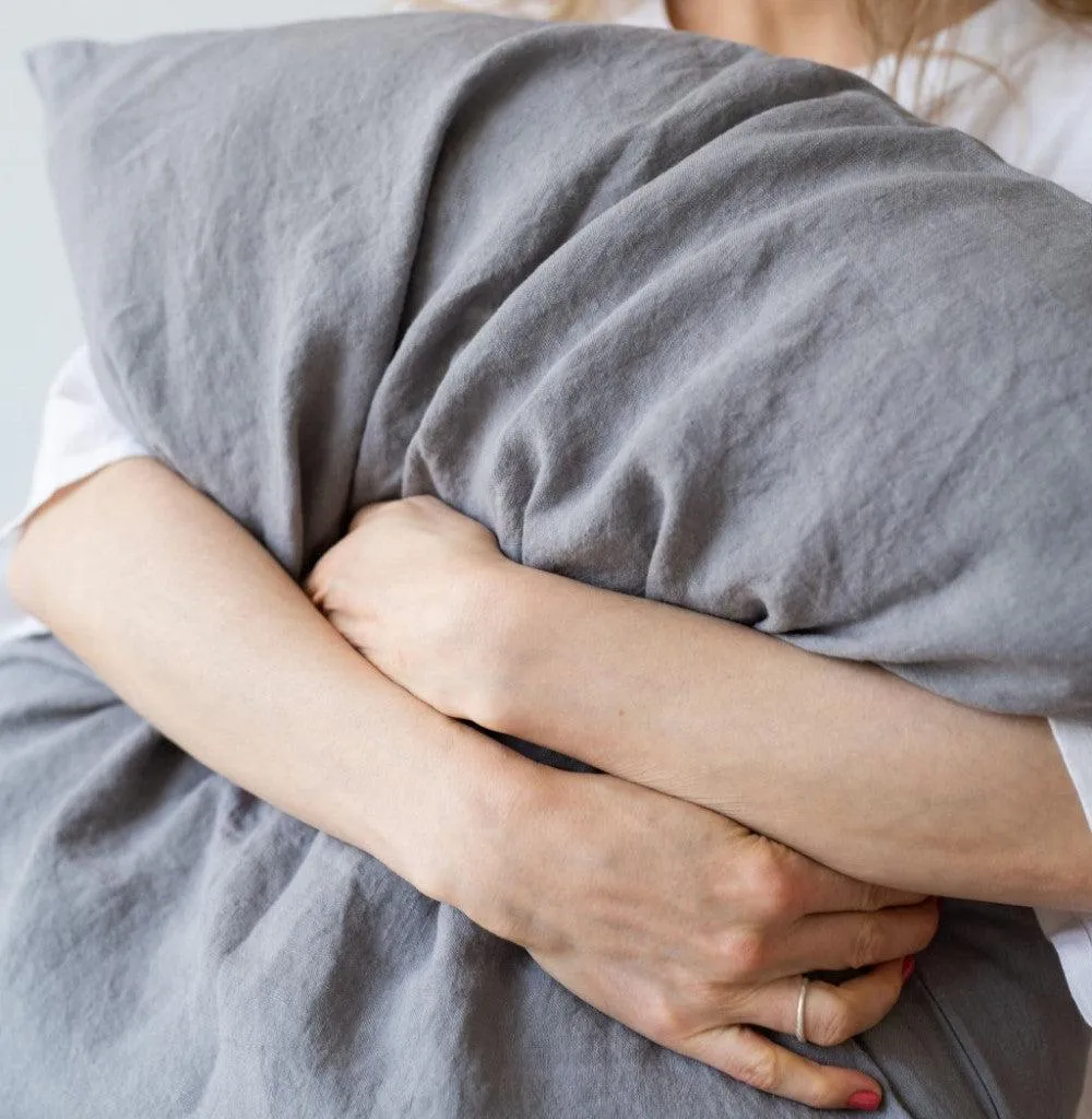 Ash Linen Pillowcase