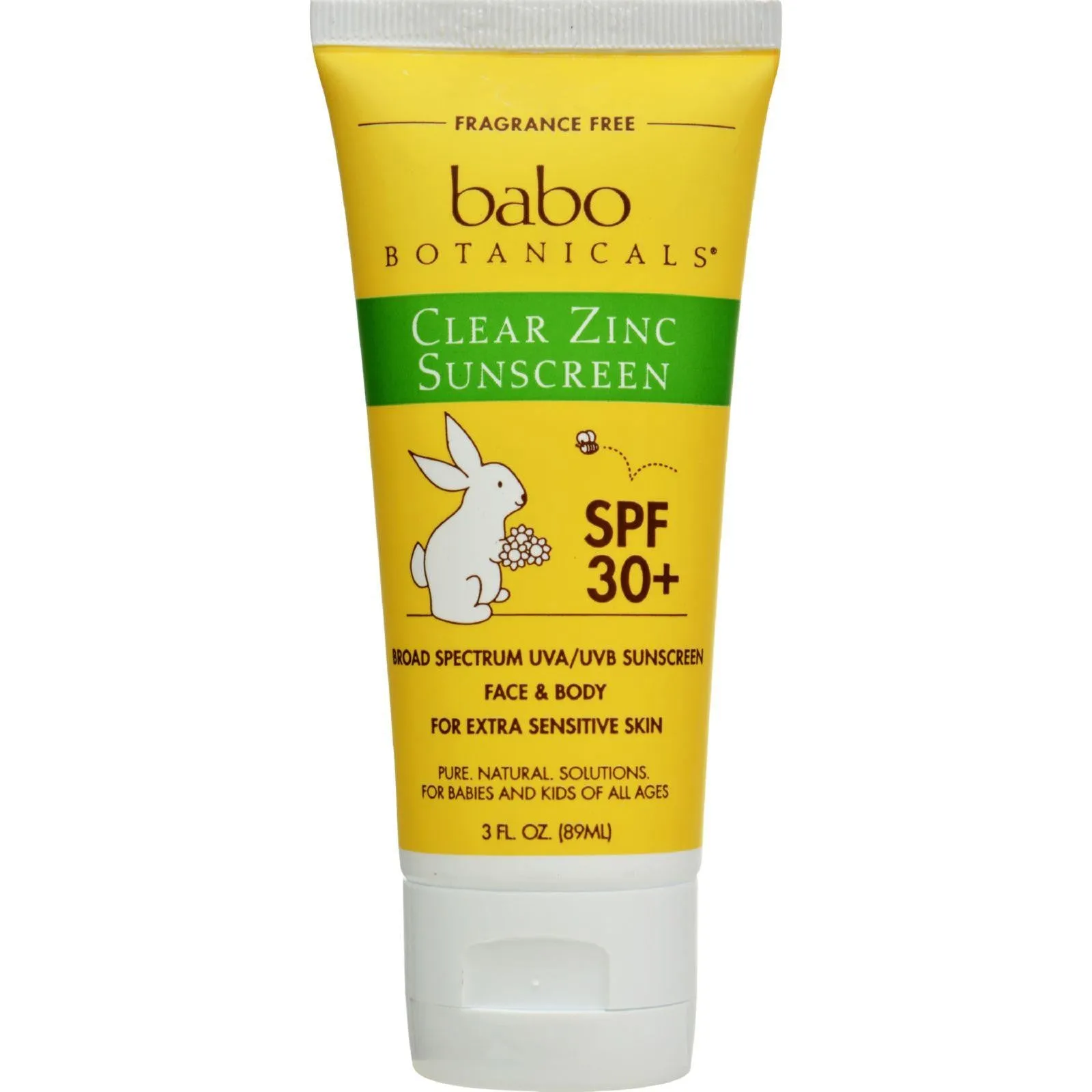 Babo Botanicals Sunscreen - Clear Zinc Unscented Spf 30 - 3 Oz