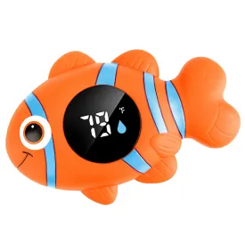 Baby Bath Thermometer,The Infant Baby Bath Floating Toy, Safety Temperature Water Thermometer, Baby Temperature Warning, LED Display Warning Thermometer, Baby Bath Essentials (Clownfish) Clownfish