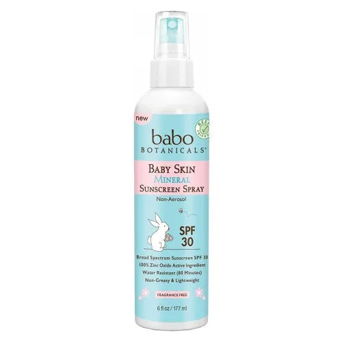 Baby Sunscreen Skin Spray SPF 30 6 Oz By Babo Botanicals