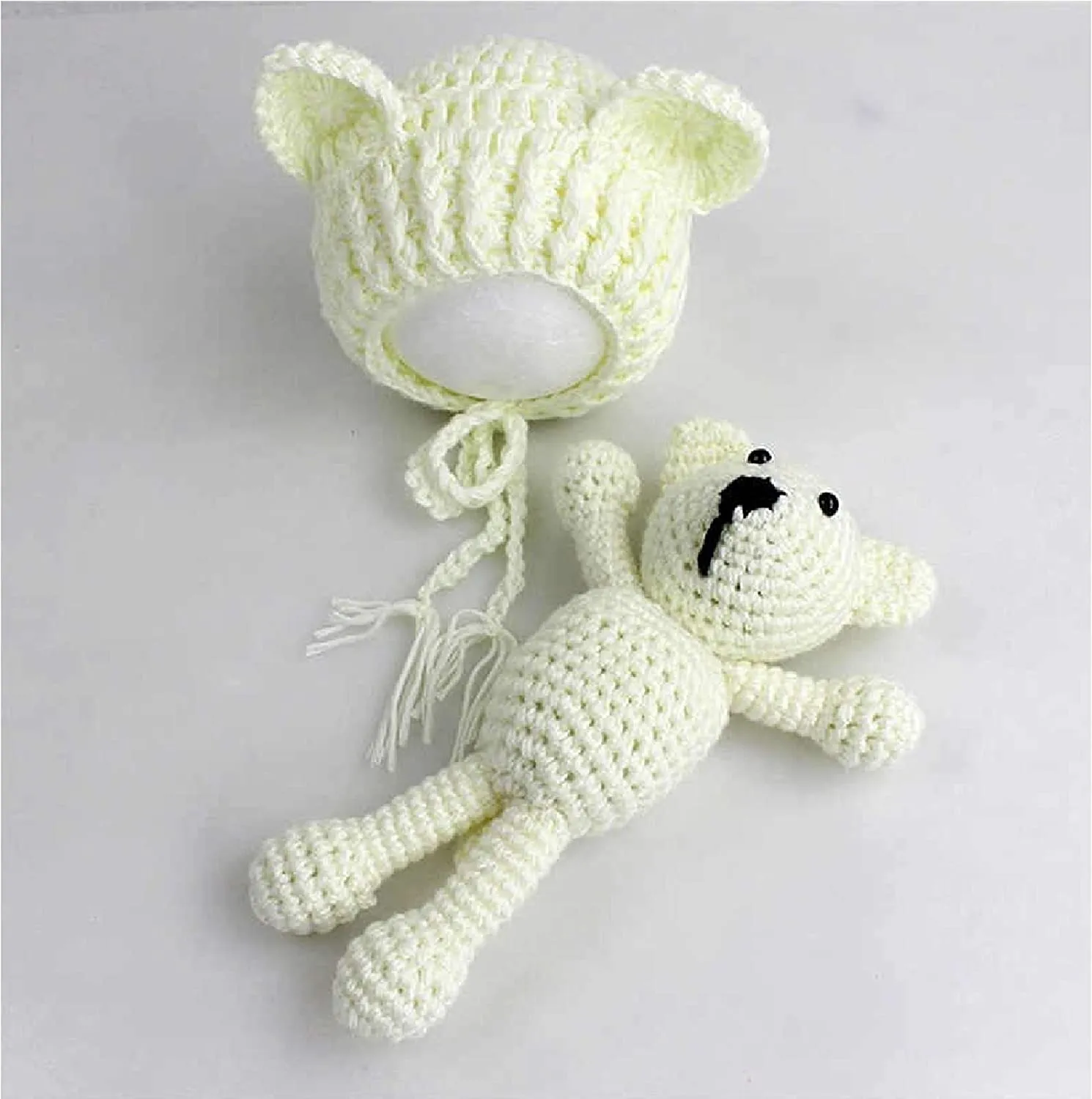 Babymoon Bear Teddy with Cap New Born Baby Photography Shoot Props Costumes
