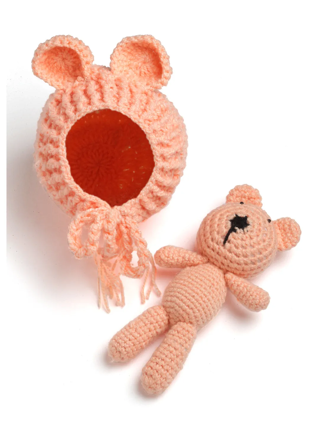 Babymoon Bear Teddy with Cap New Born Baby Photography Shoot Props Costumes
