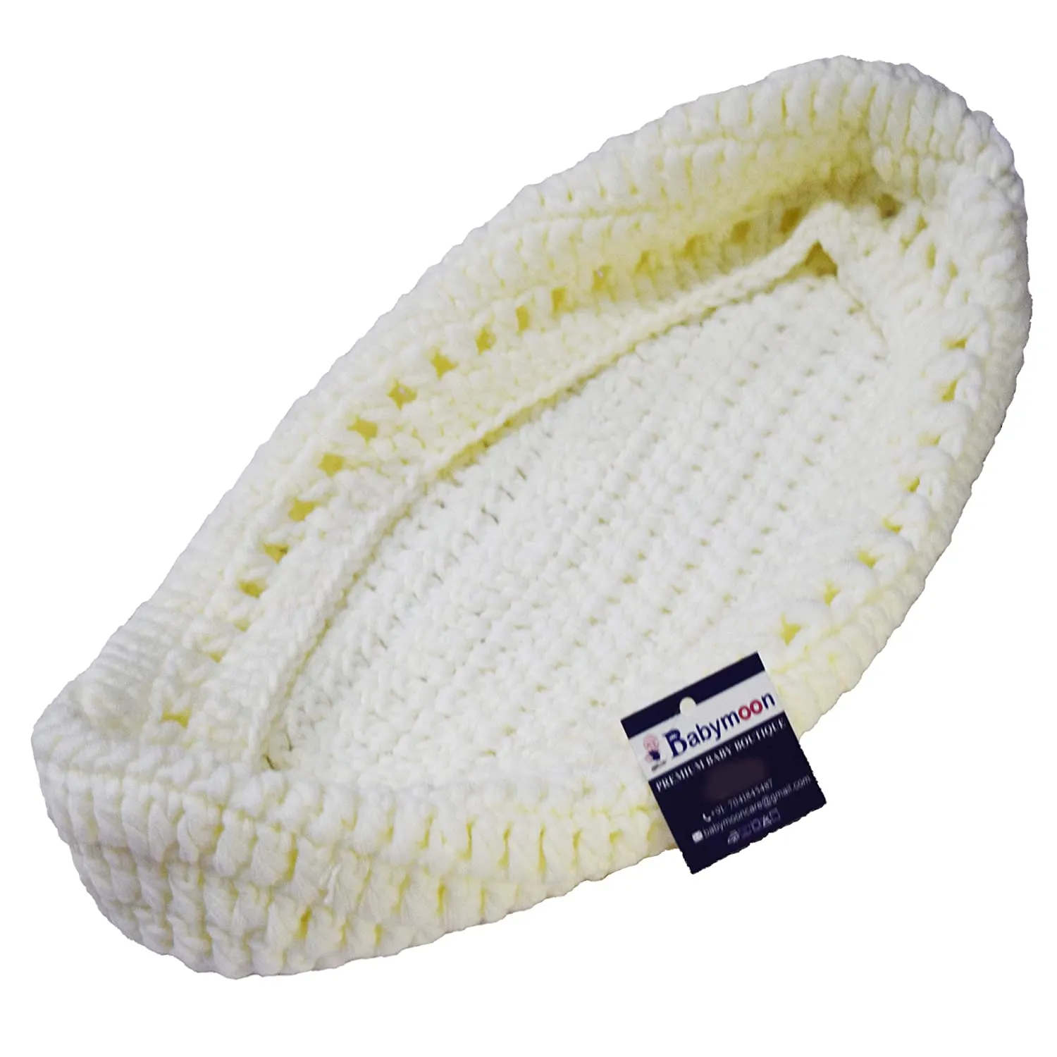Babymoon Pods Cocoon Nest Newborn Photography Crochet Outfit Costume - White