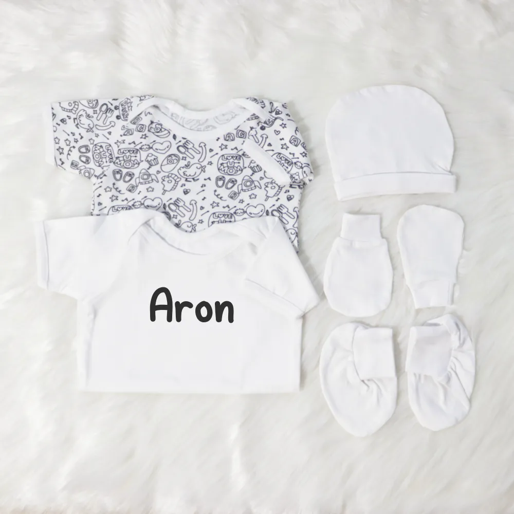 Basic Whites - Newborn Bodysuits Bundle