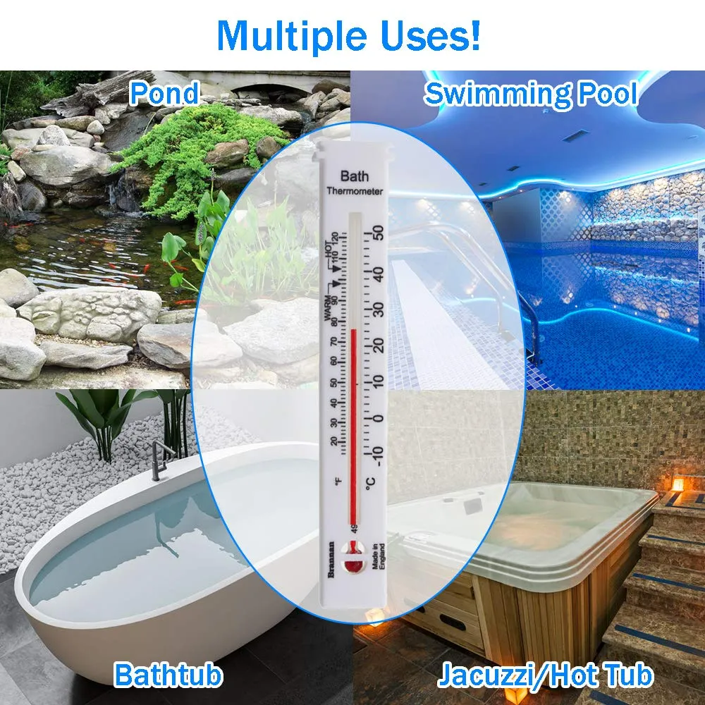 Bath Thermometer - Easy to use Bath Water Thermometer to Check Hot Water Temperature Prior to Bathing - The Ideal and Safe Baby Bath Thermometer