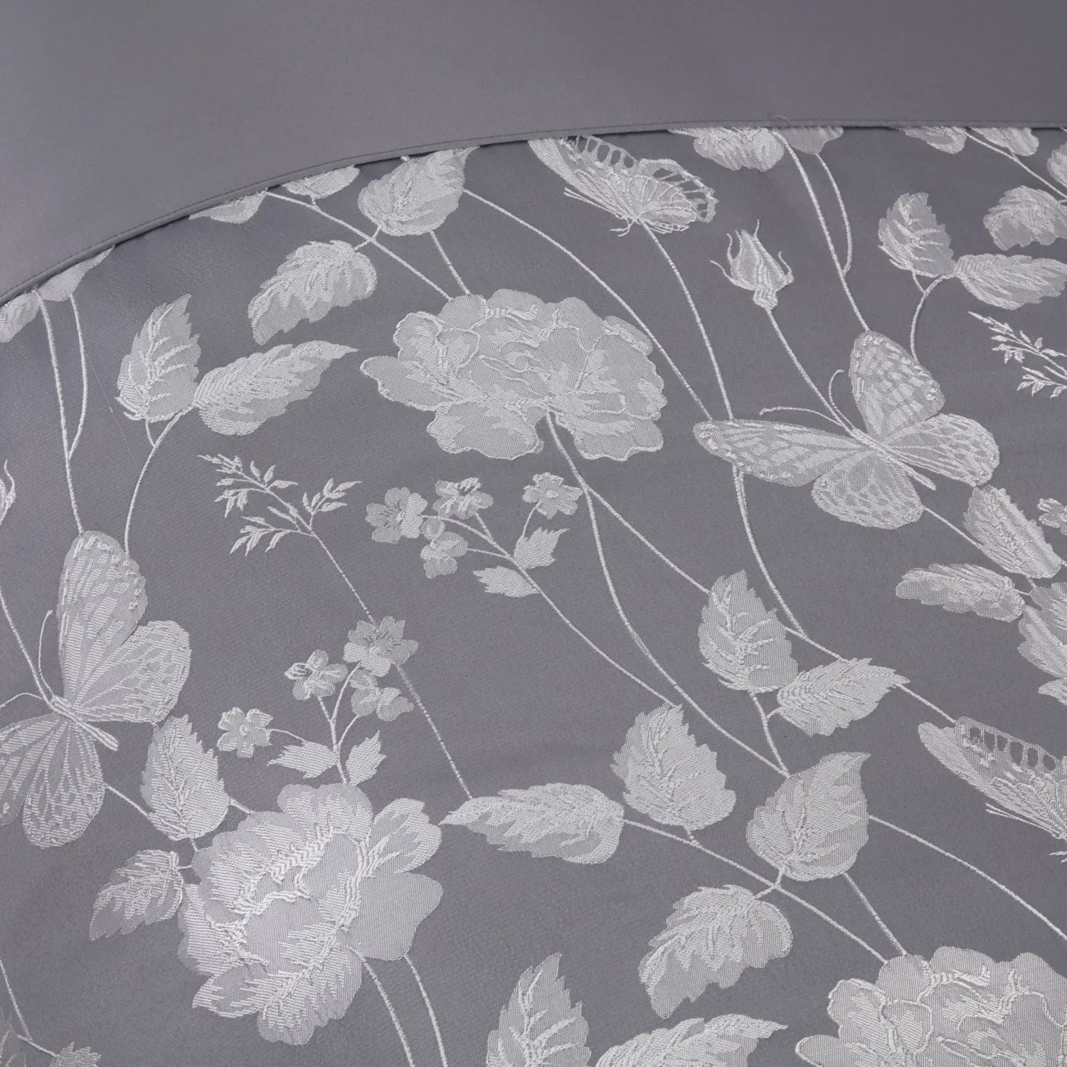 Butterfly Meadow Silver Embellished Jacquard Duvet Set