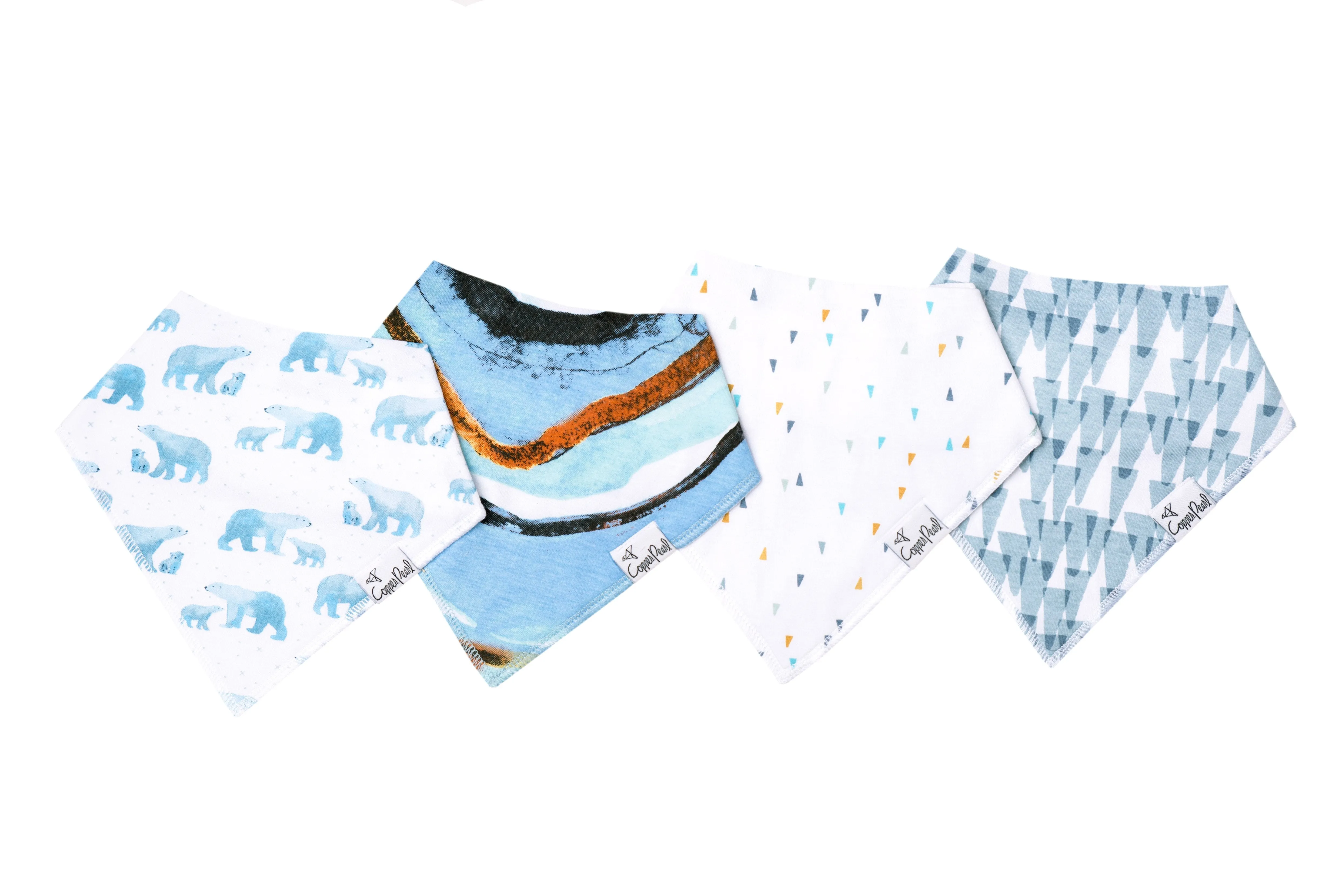 Copper Pearl Baby Bandana Bibs | Arctic