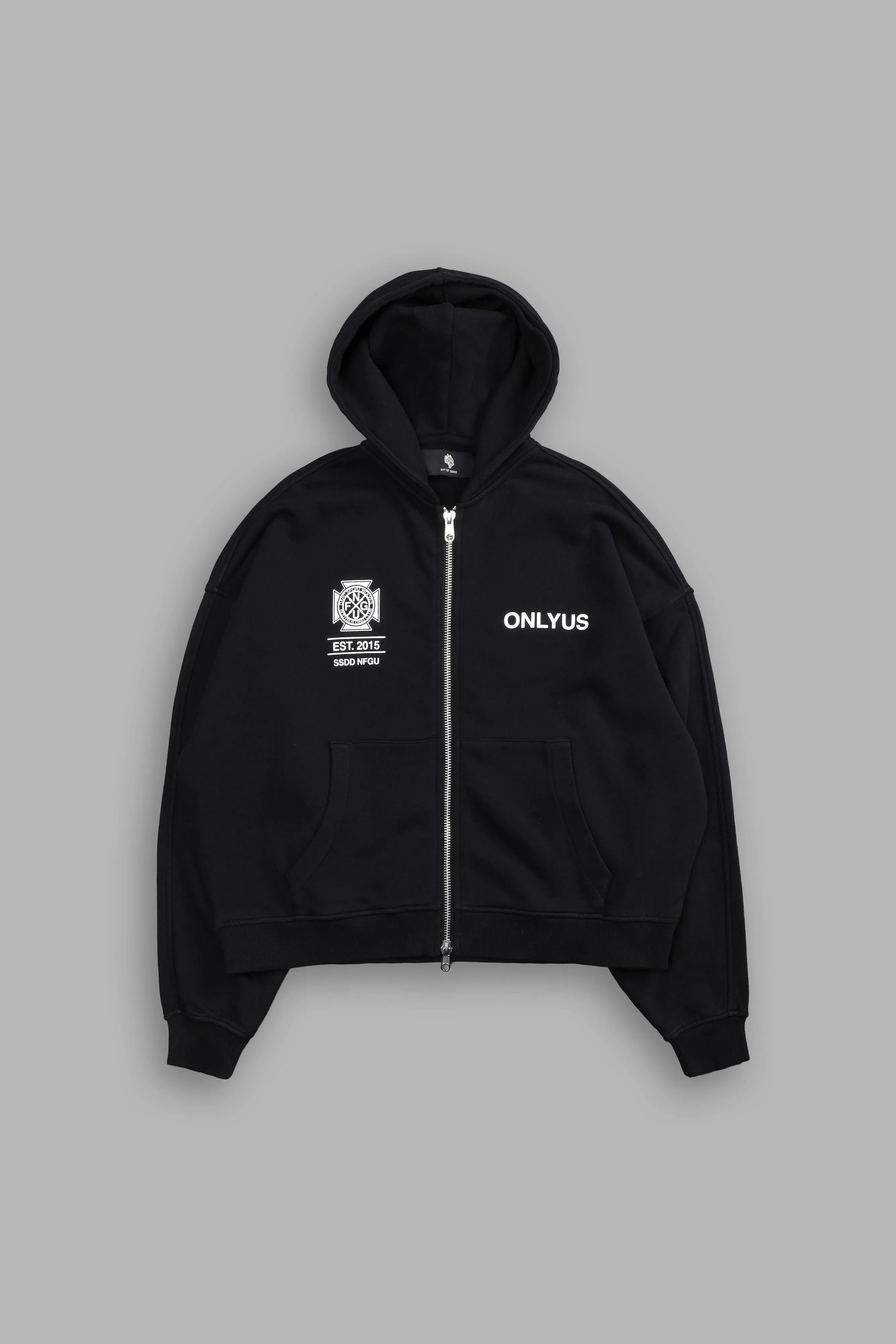 Fearless V2 Darco Double Zip Hoodie in Black