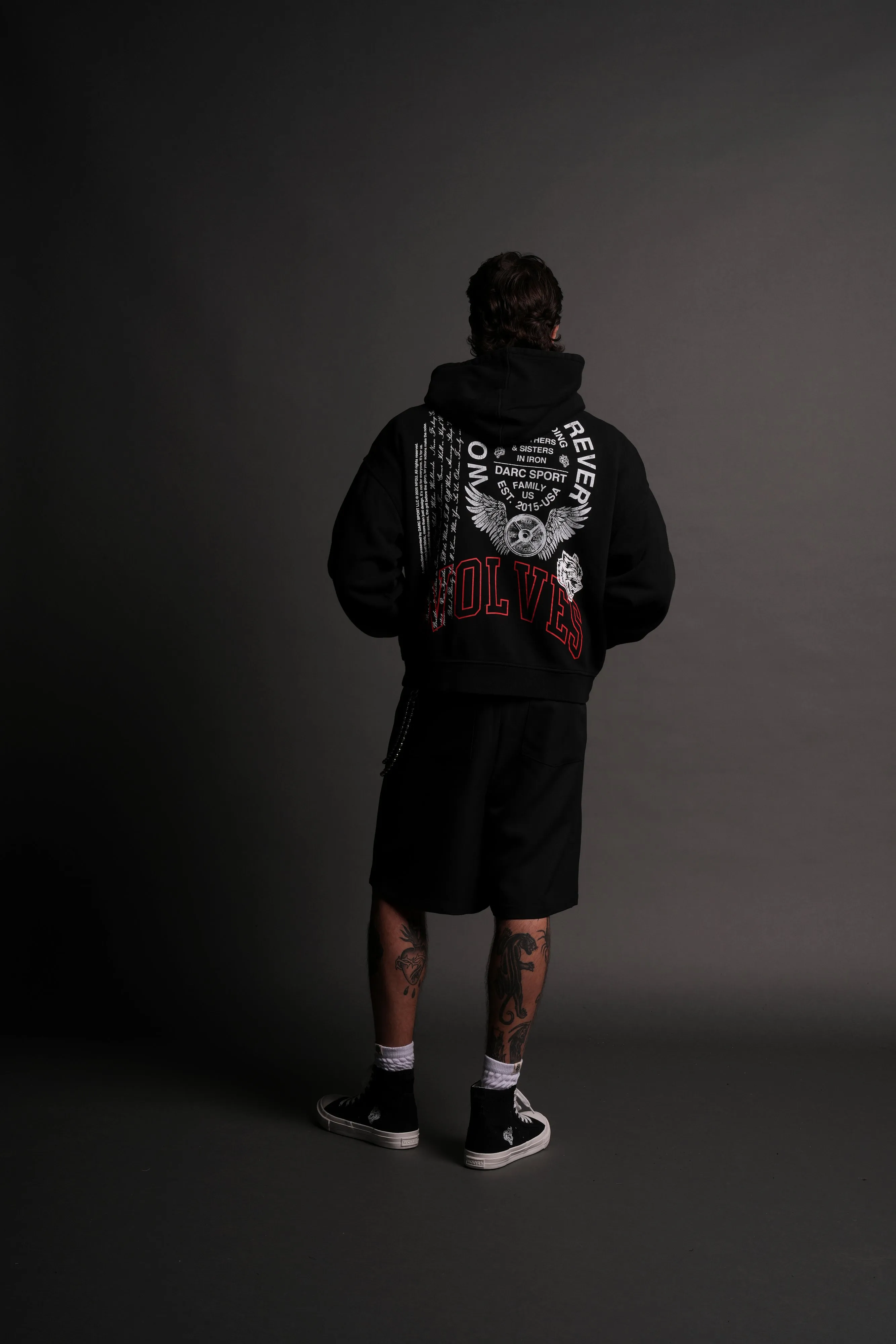 Fearless V2 Darco Double Zip Hoodie in Black