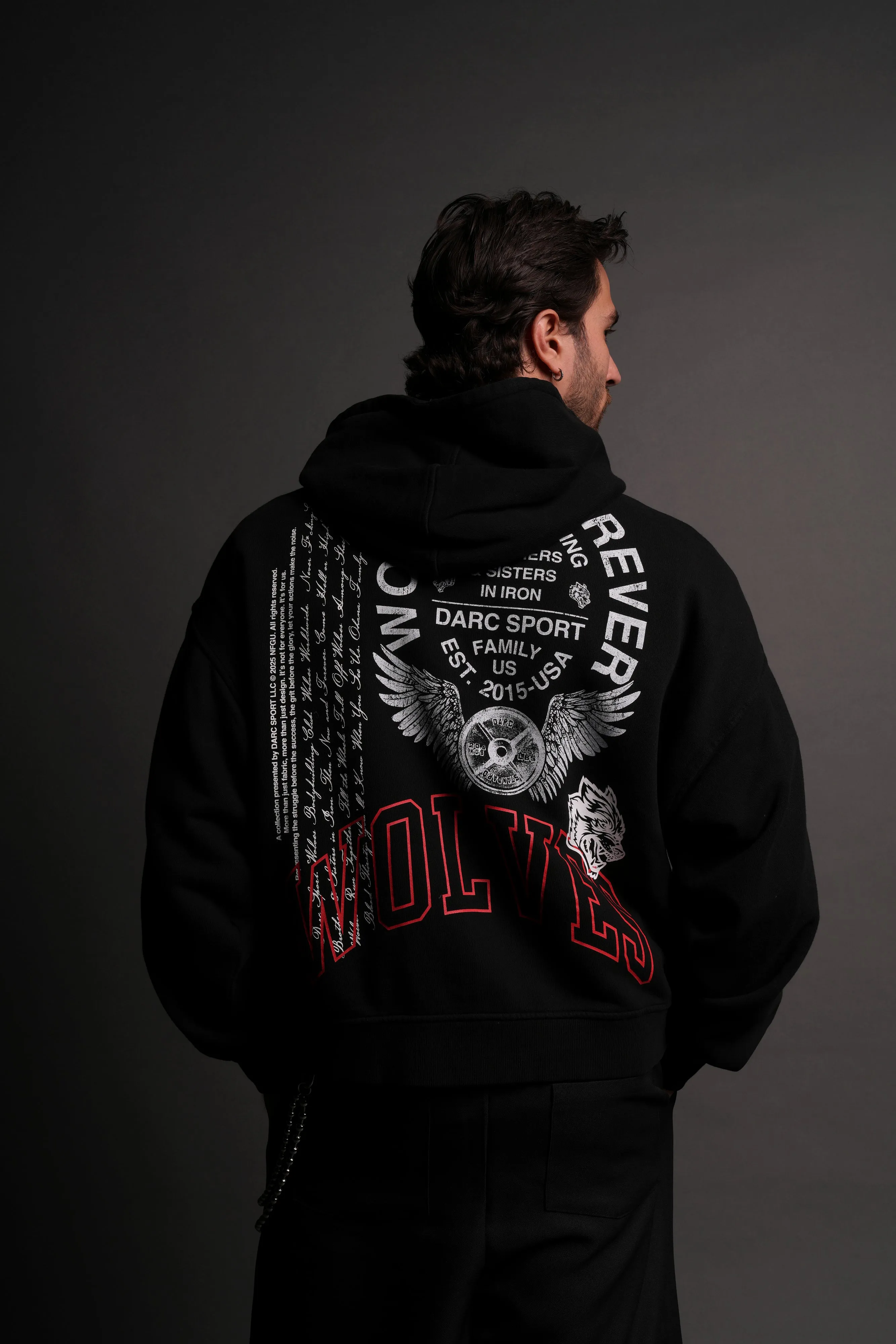 Fearless V2 Darco Double Zip Hoodie in Black