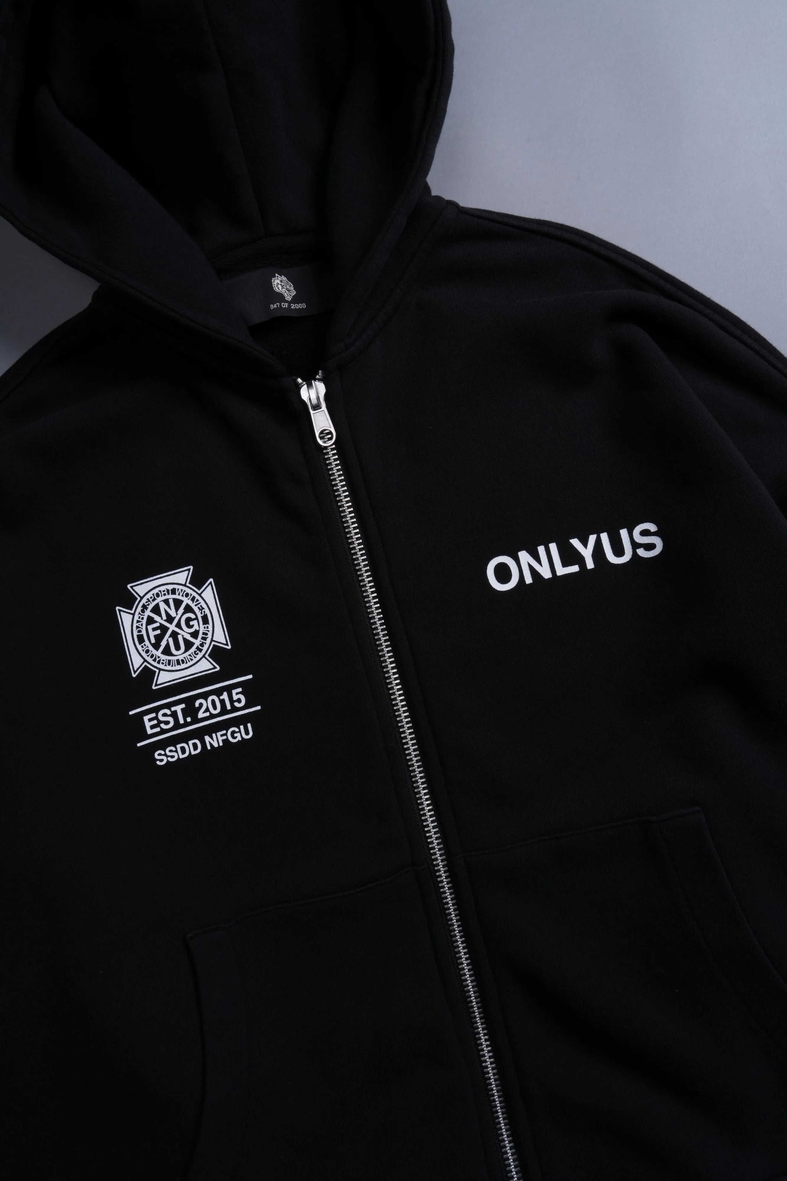 Fearless V2 Darco Double Zip Hoodie in Black