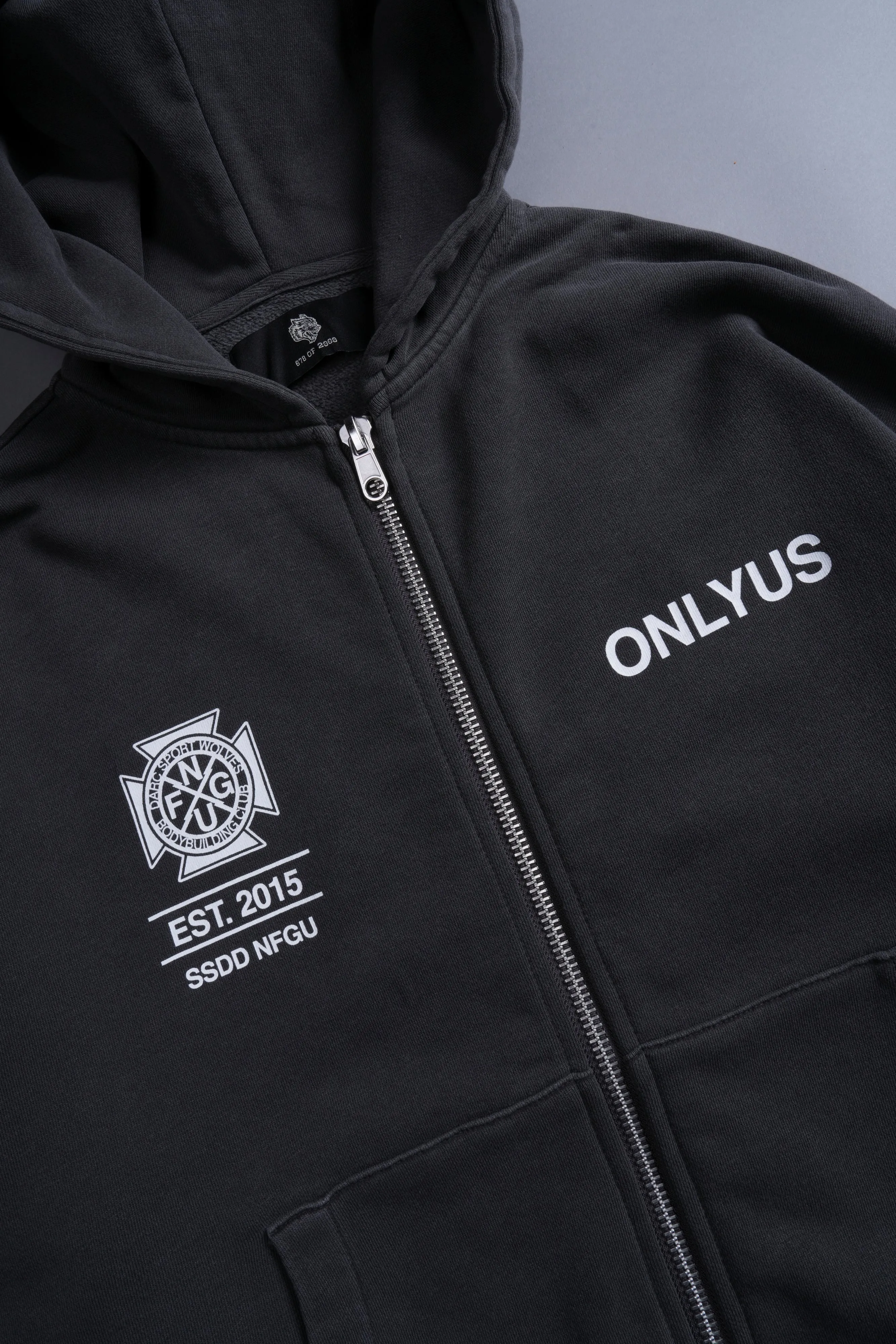 Fearless V2 Darco Double Zip Hoodie in Wolf Gray