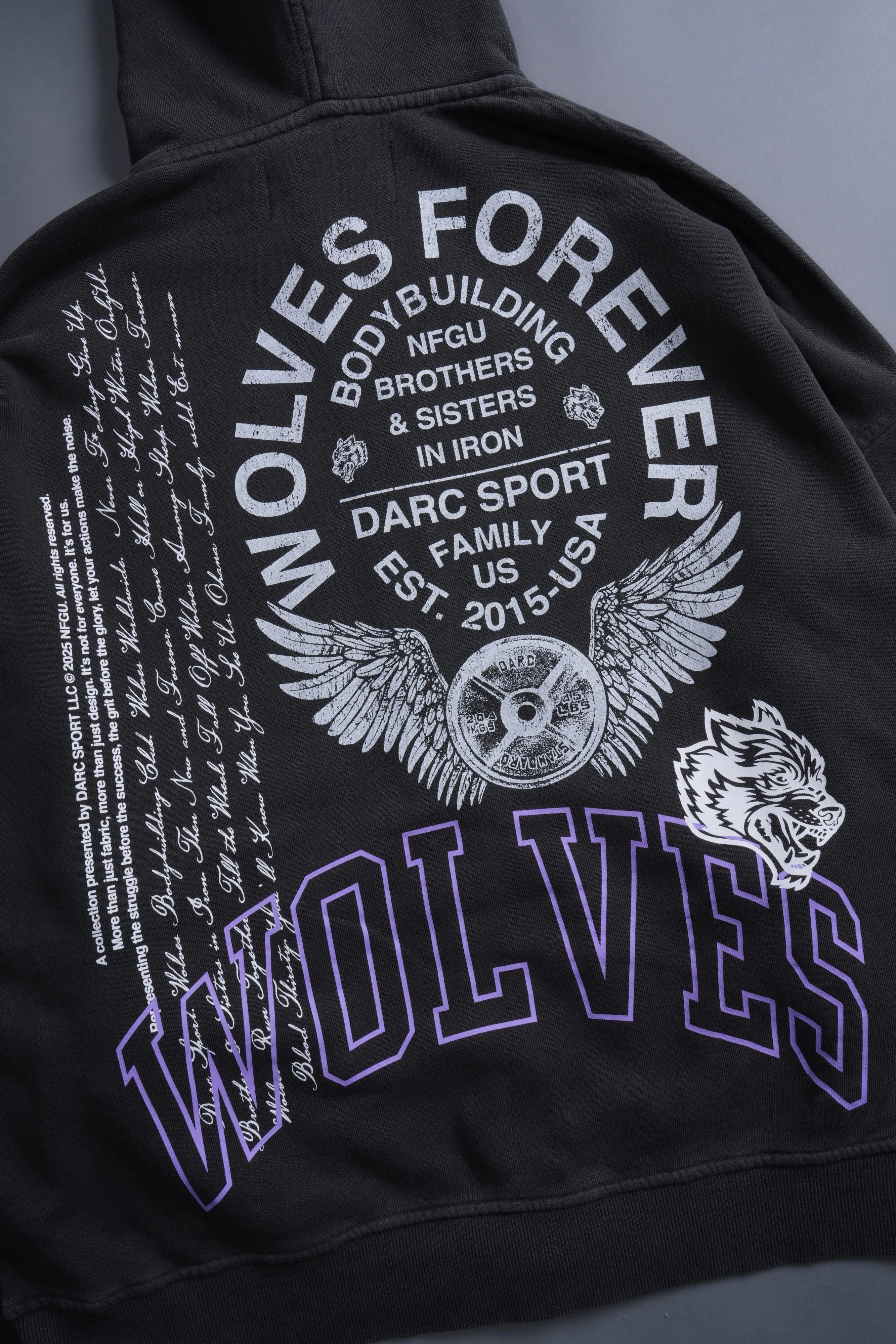 Fearless V2 Darco Double Zip Hoodie in Wolf Gray