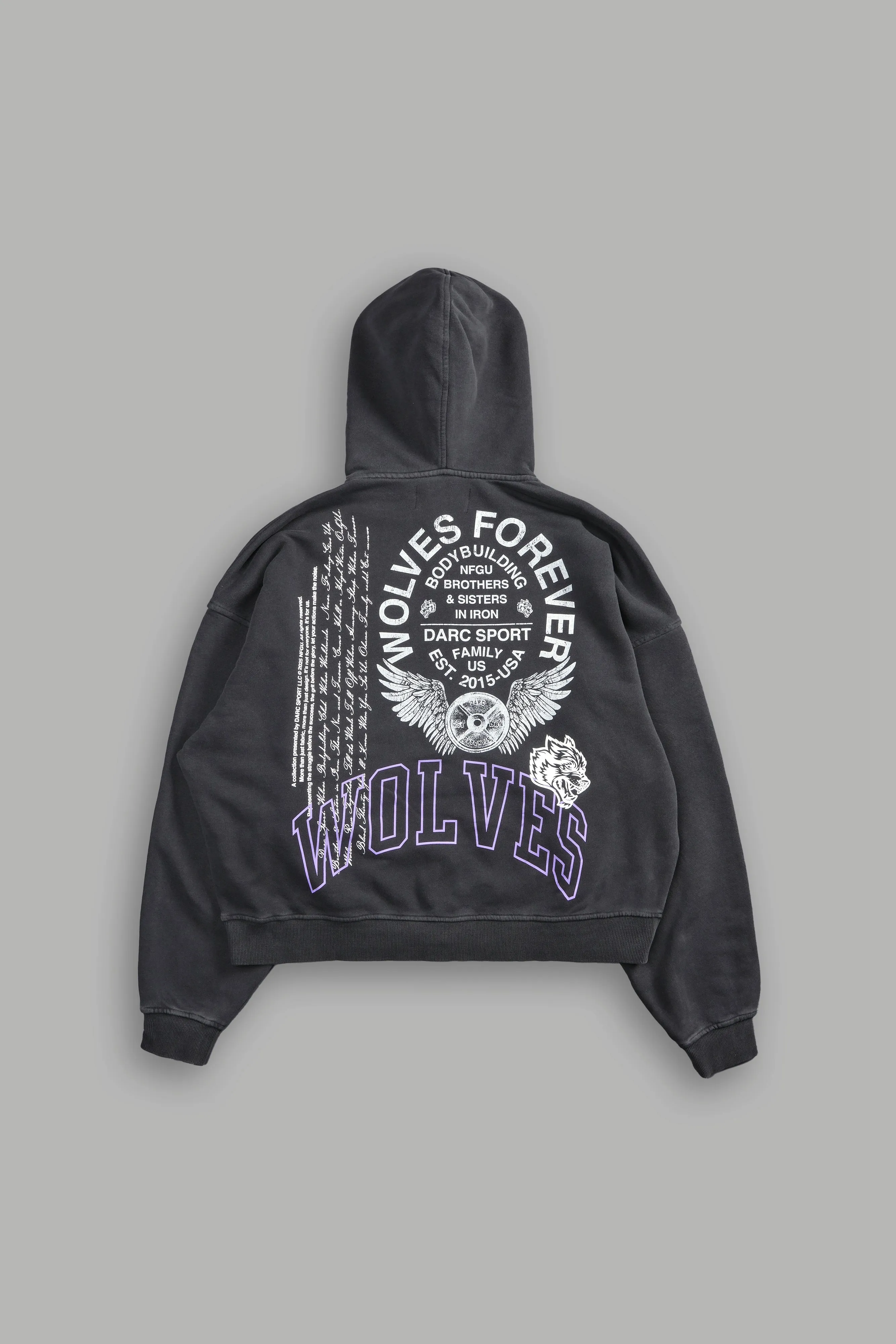 Fearless V2 Darco Double Zip Hoodie in Wolf Gray