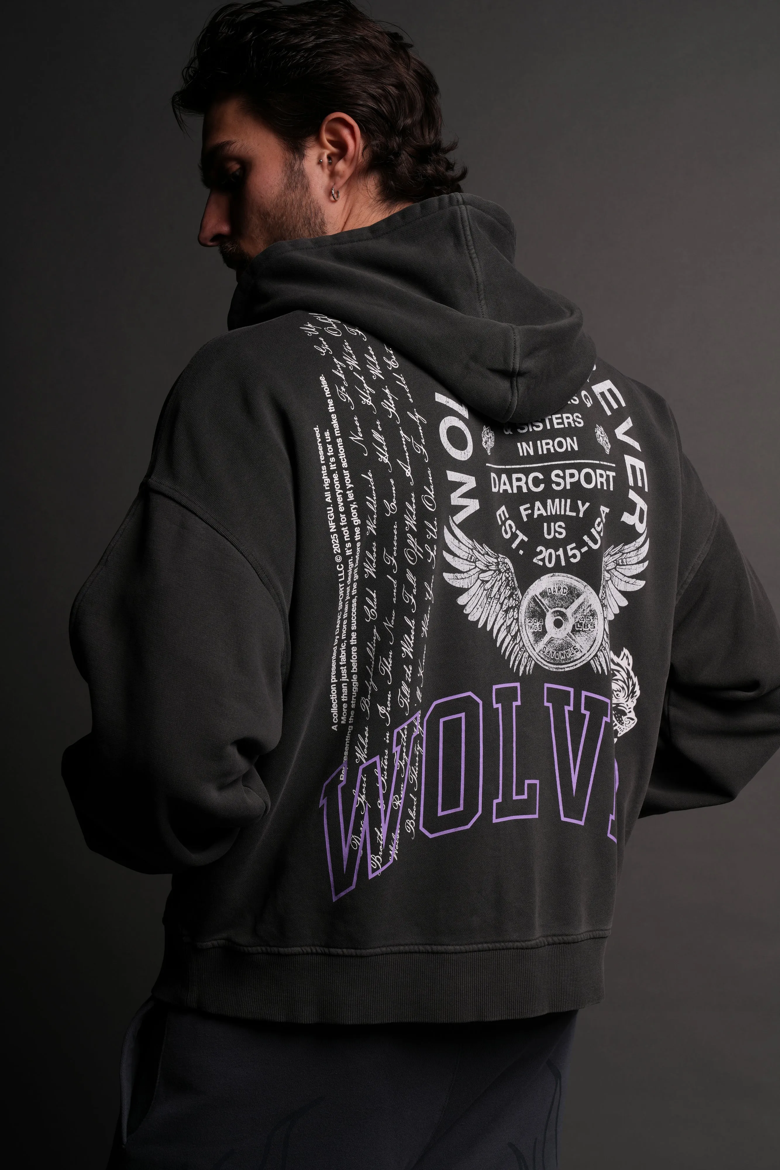 Fearless V2 Darco Double Zip Hoodie in Wolf Gray
