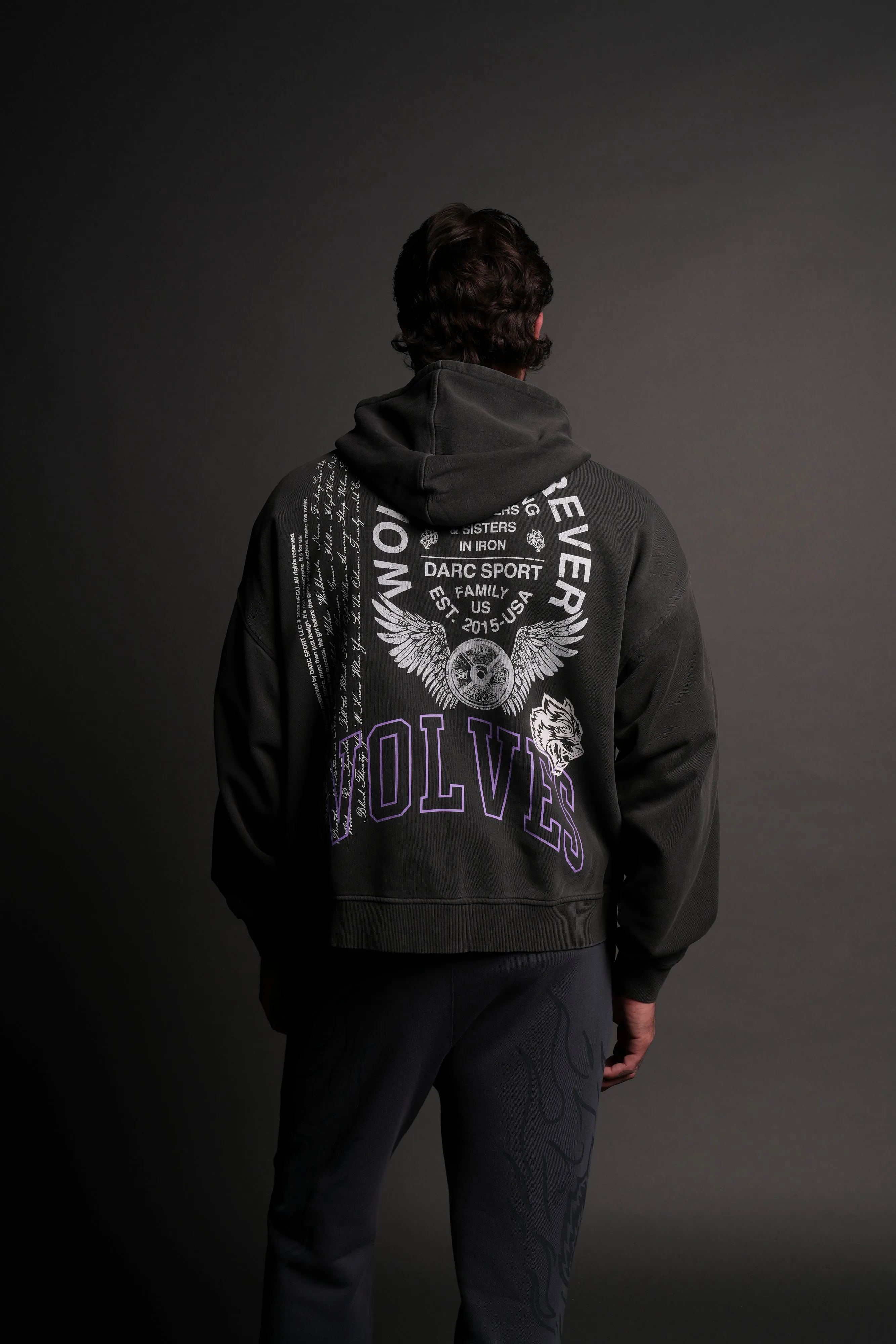 Fearless V2 Darco Double Zip Hoodie in Wolf Gray