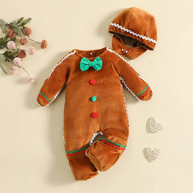 Gingerbread Christmas Rompers