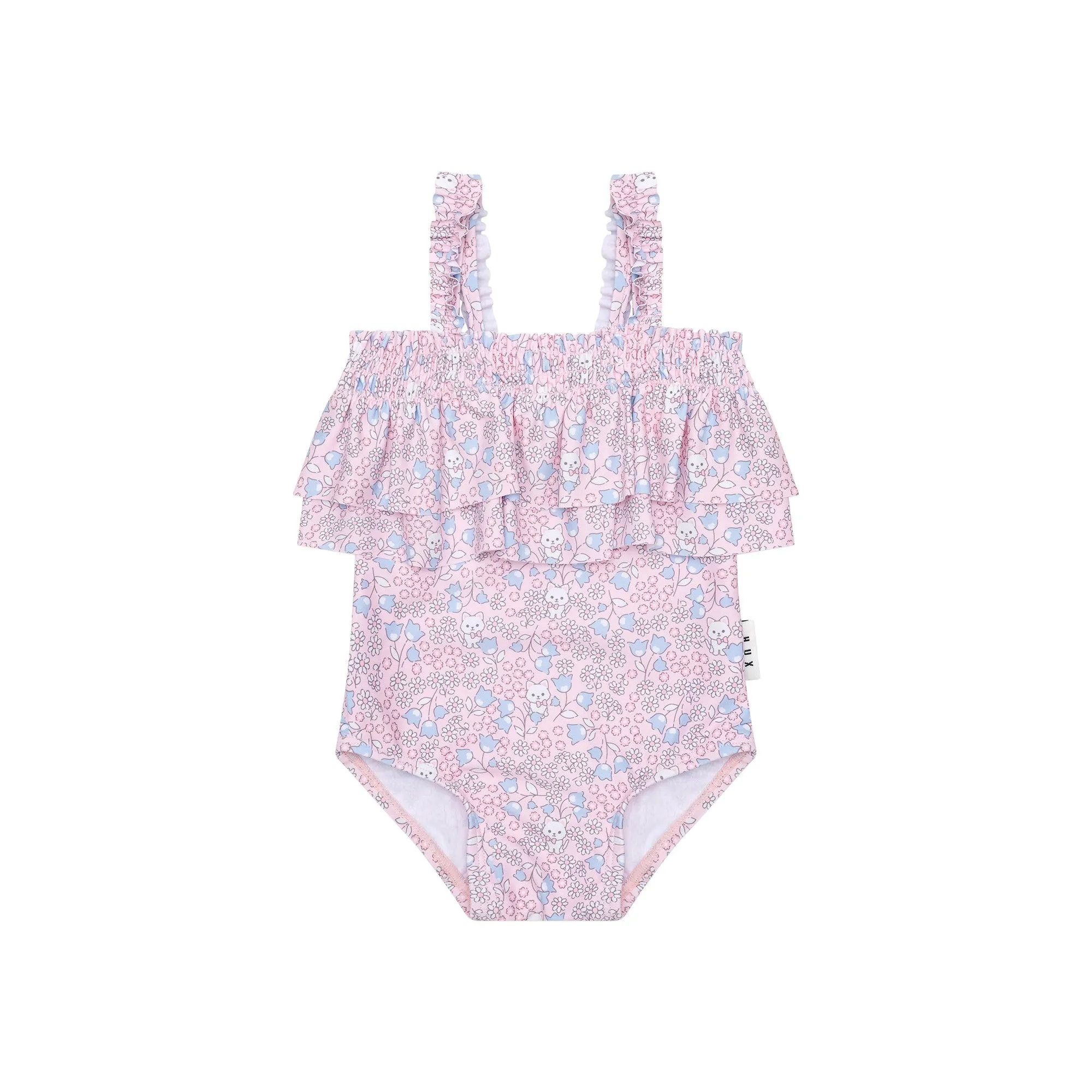 Huxbaby Bluebell Floral Frill Swimsuit