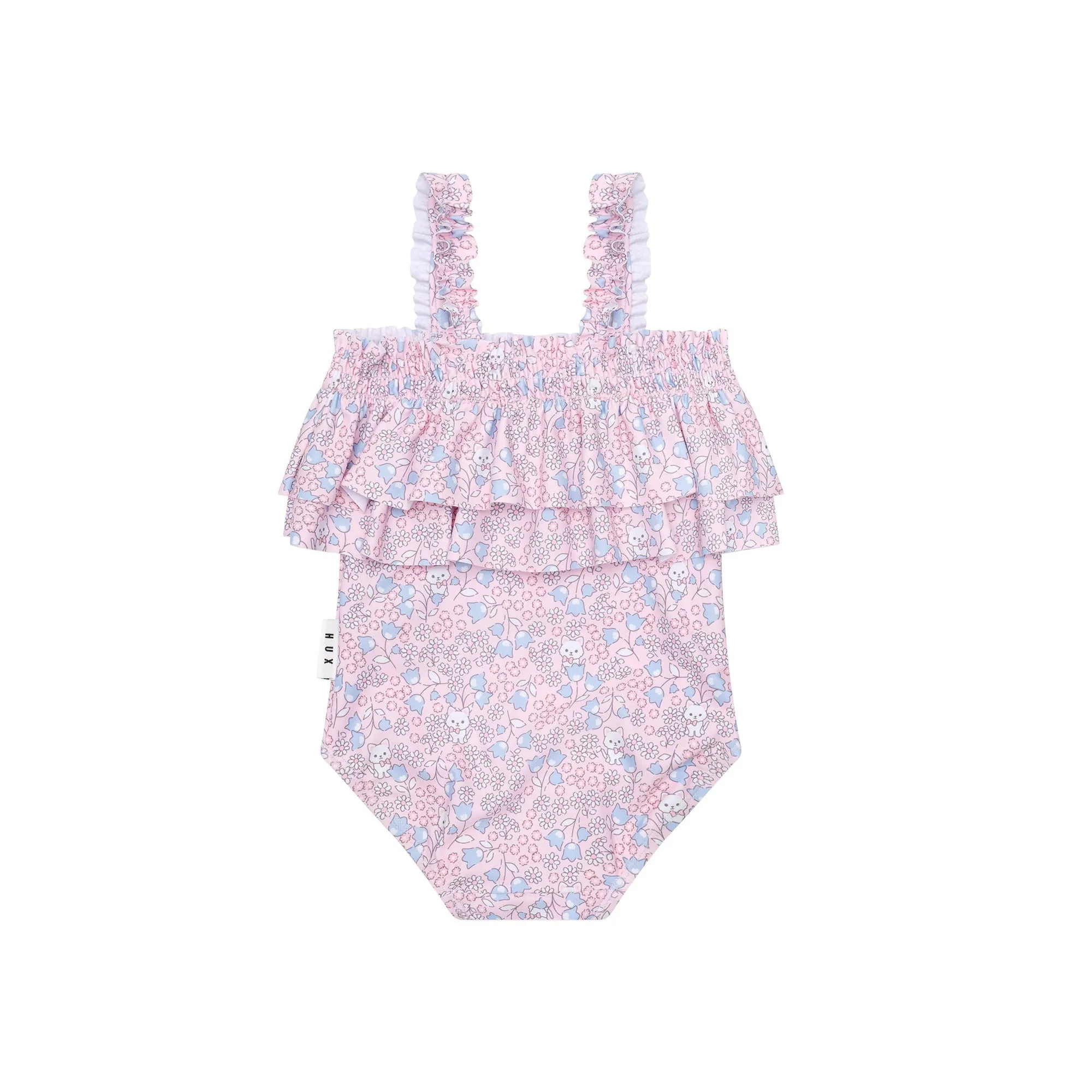 Huxbaby Bluebell Floral Frill Swimsuit