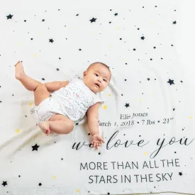 Love You Organic Personalized Swaddle