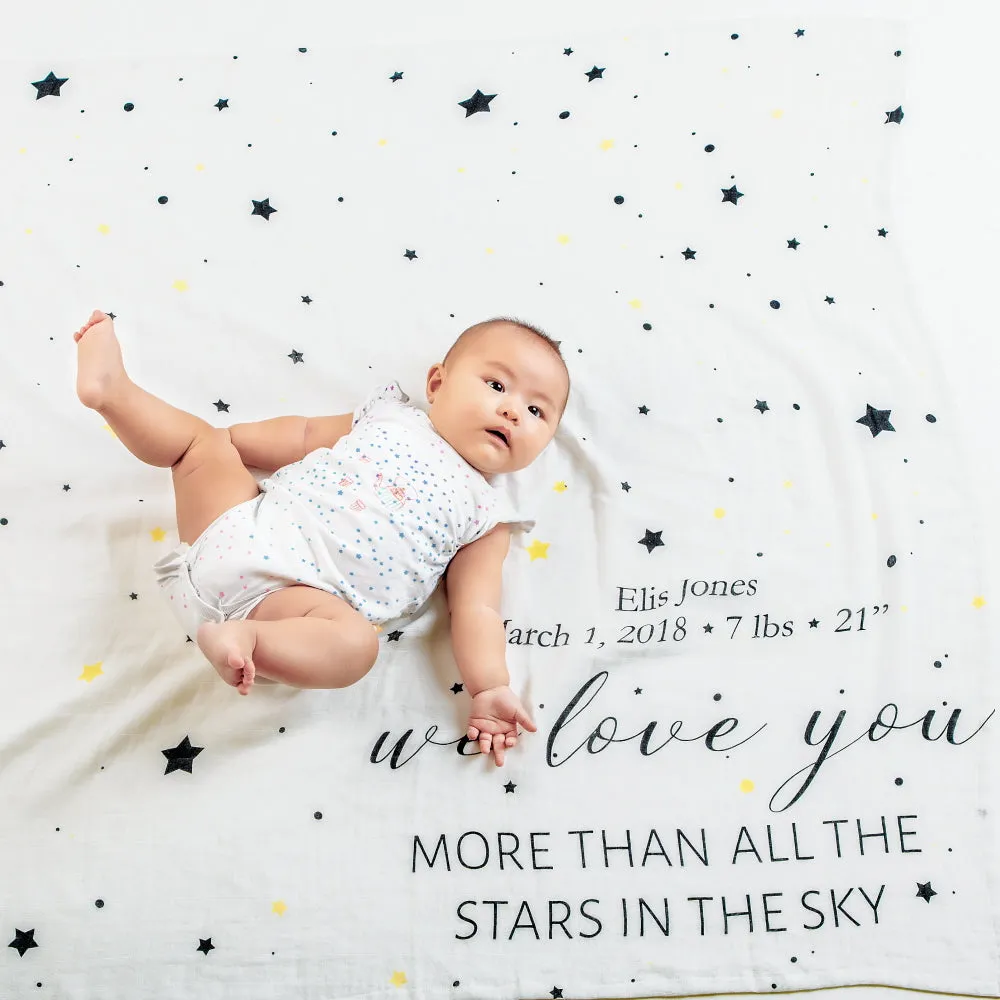 Love You Organic Personalized Swaddle