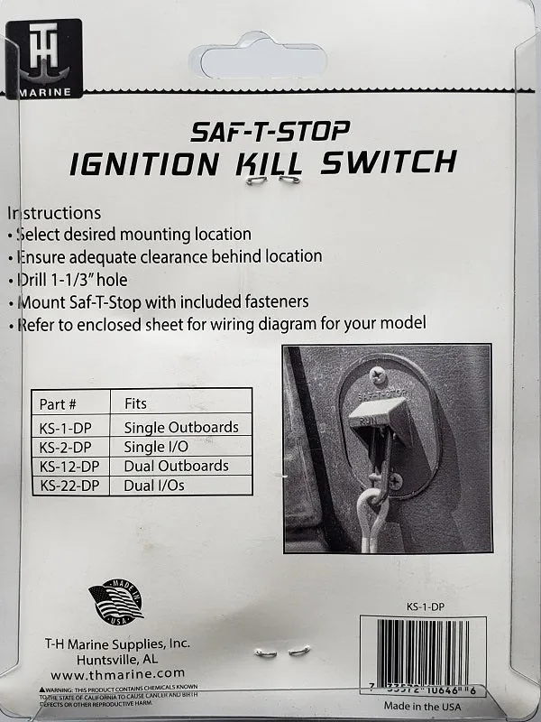 T-H Marine Saf-T-Stop Ignition Switch