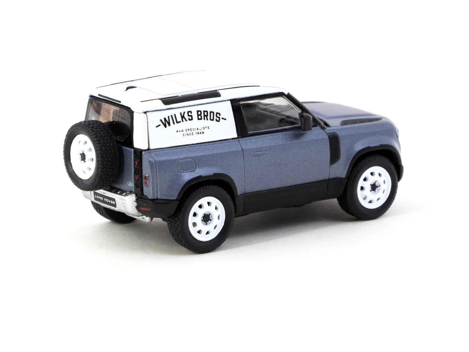 Tarmac Works 1/64 Land Rover Defender 90  Matt Blue Grey - GLOBAL64