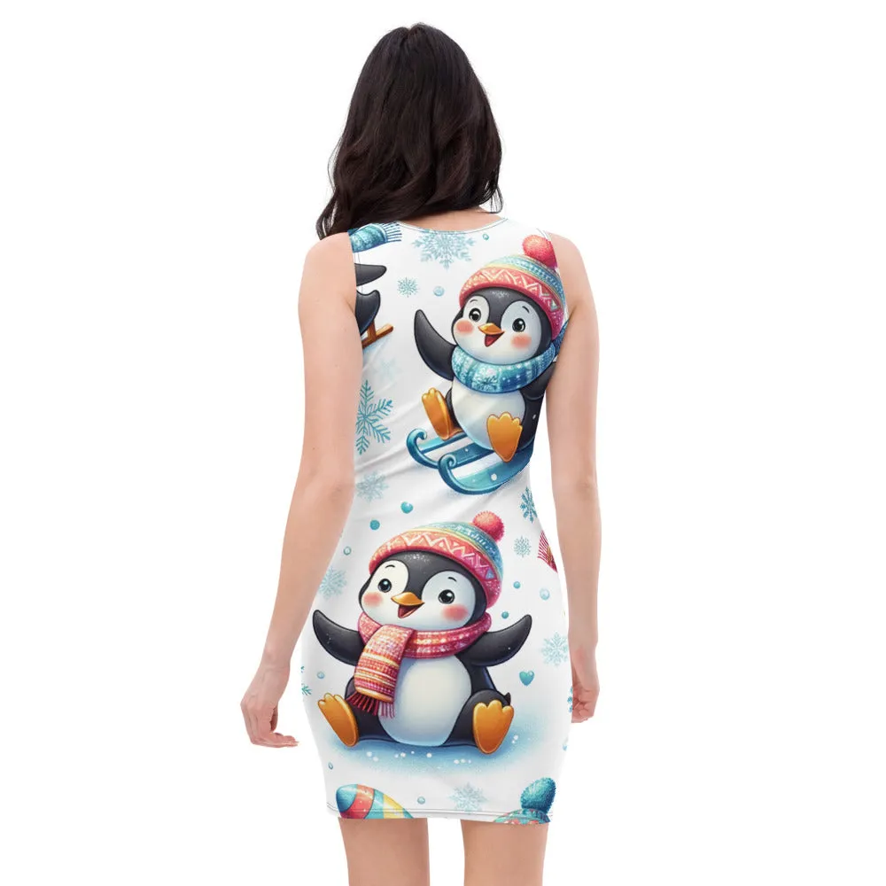 Whimsical Winter Wear Bodycon Dress