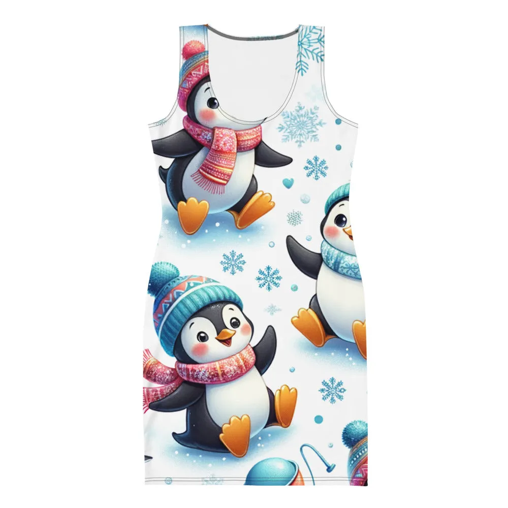 Whimsical Winter Wear Bodycon Dress