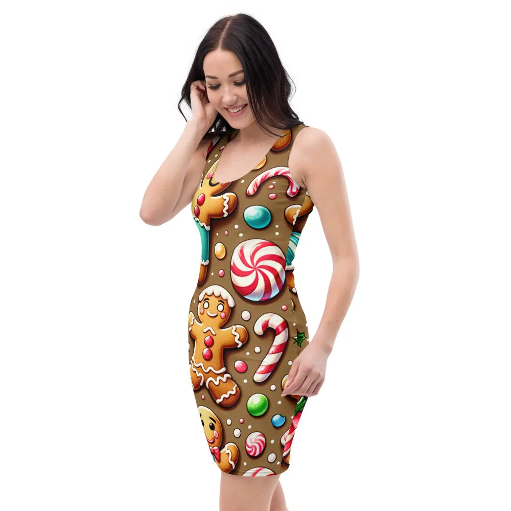 Whimsical Winter Wear Bodycon Dress