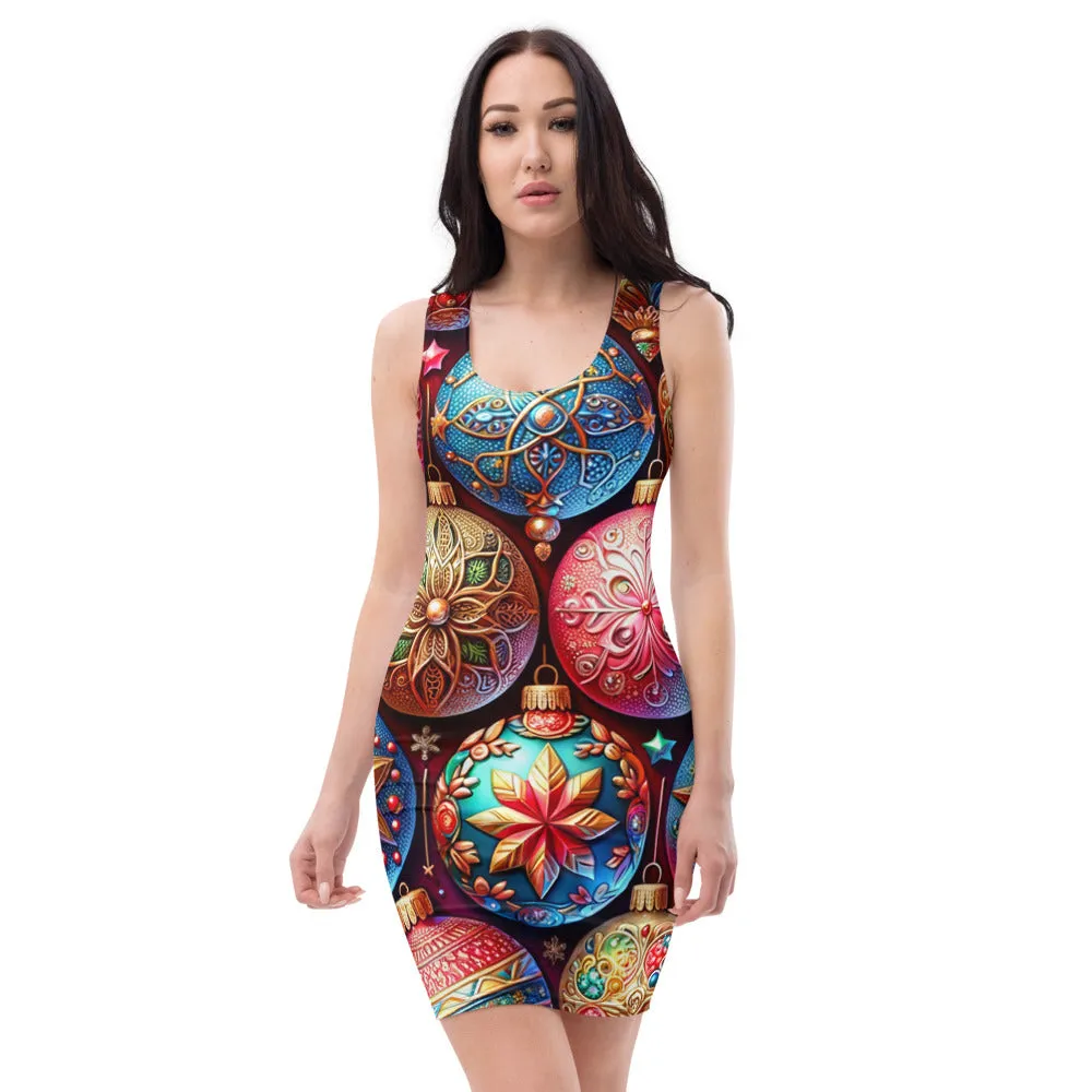 Whimsical Winter Wear Bodycon Dress
