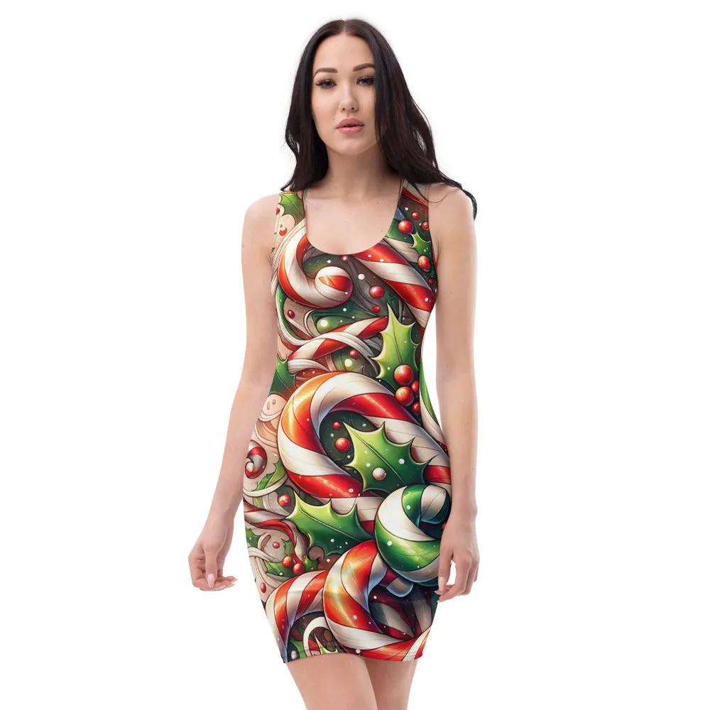 Whimsical Winter Wear Bodycon Dress