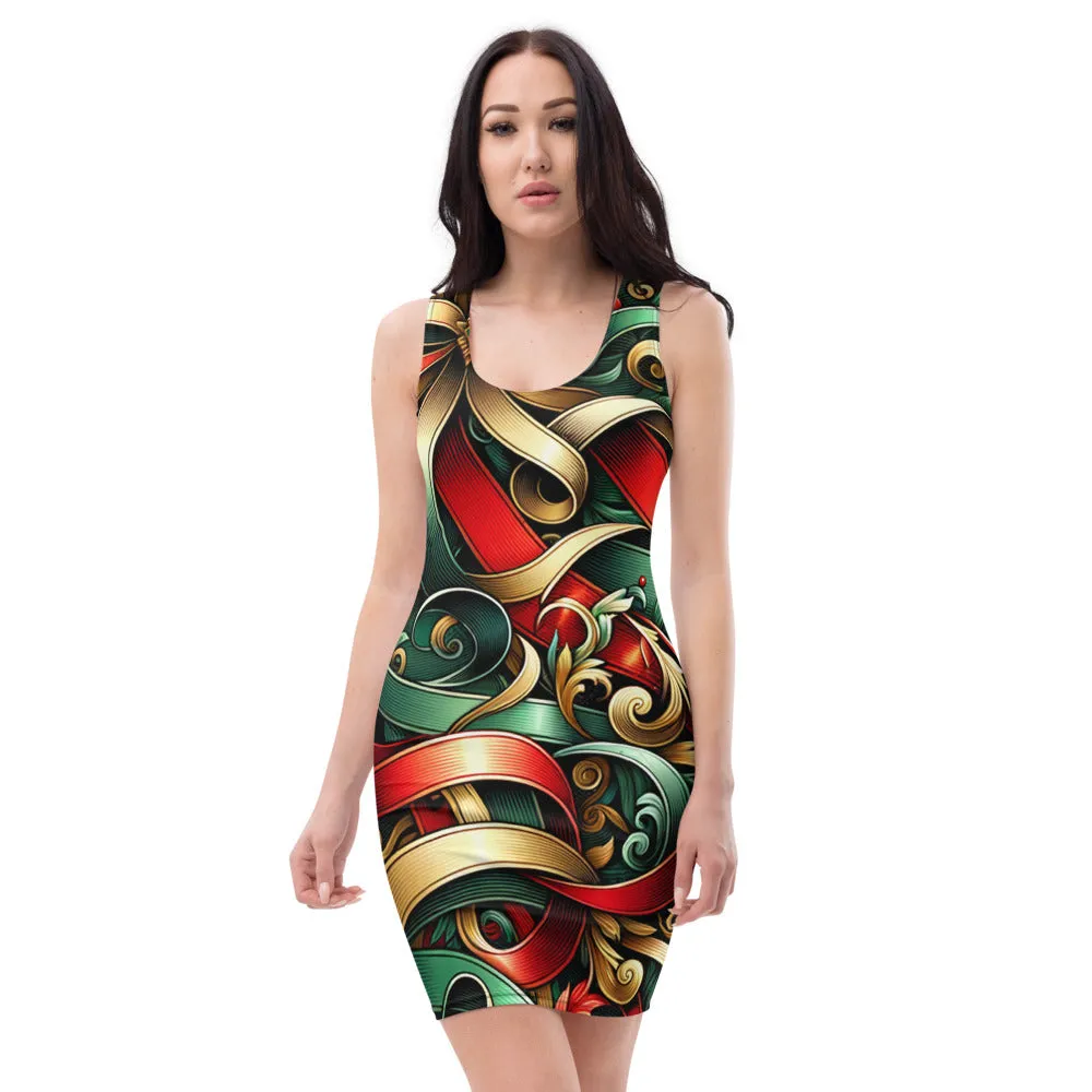 Whimsical Winter Wear Bodycon Dress