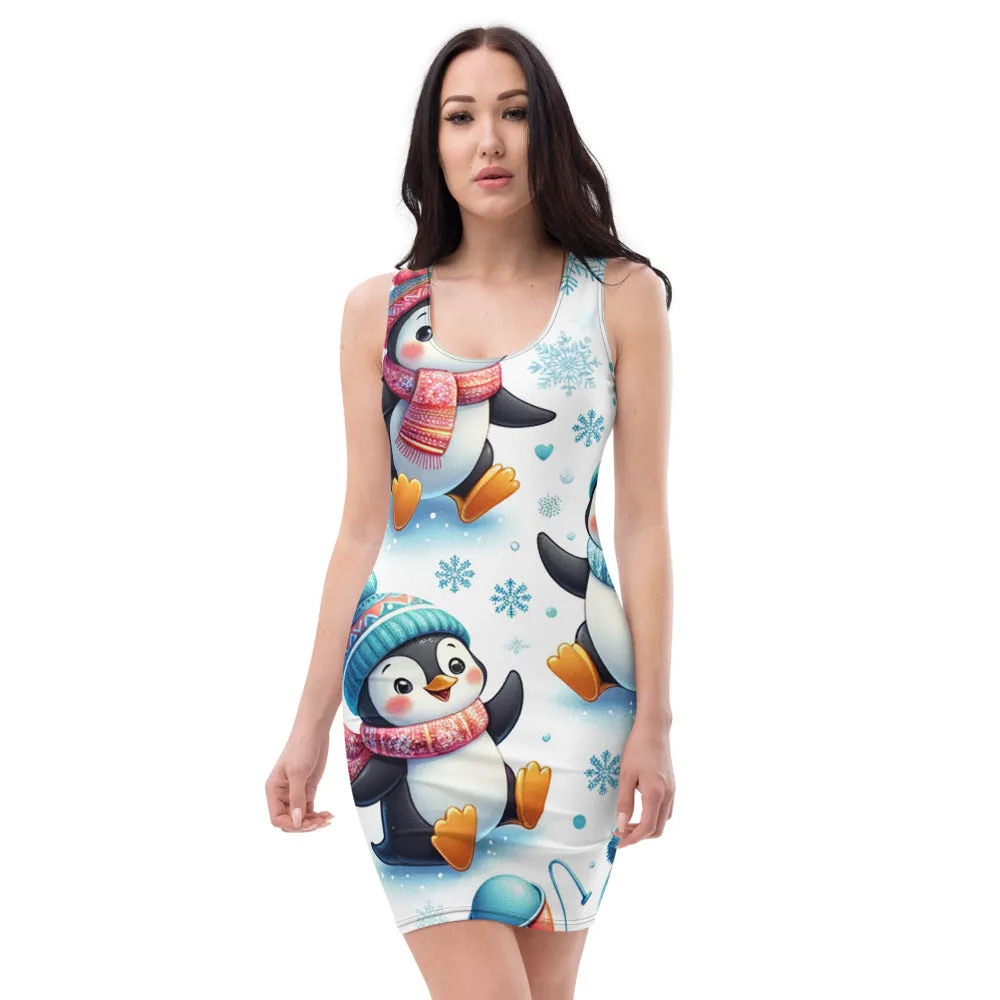 Whimsical Winter Wear Bodycon Dress