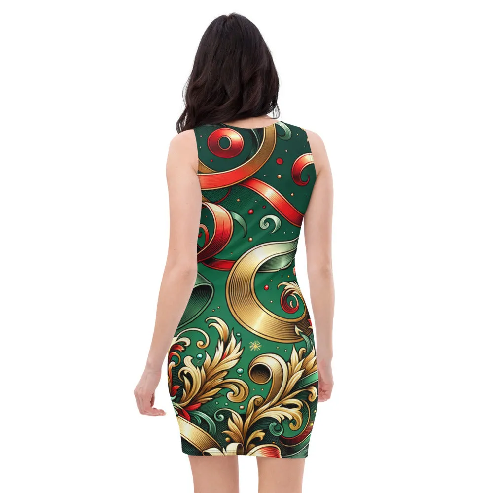 Whimsical Winter Wear Bodycon Dress