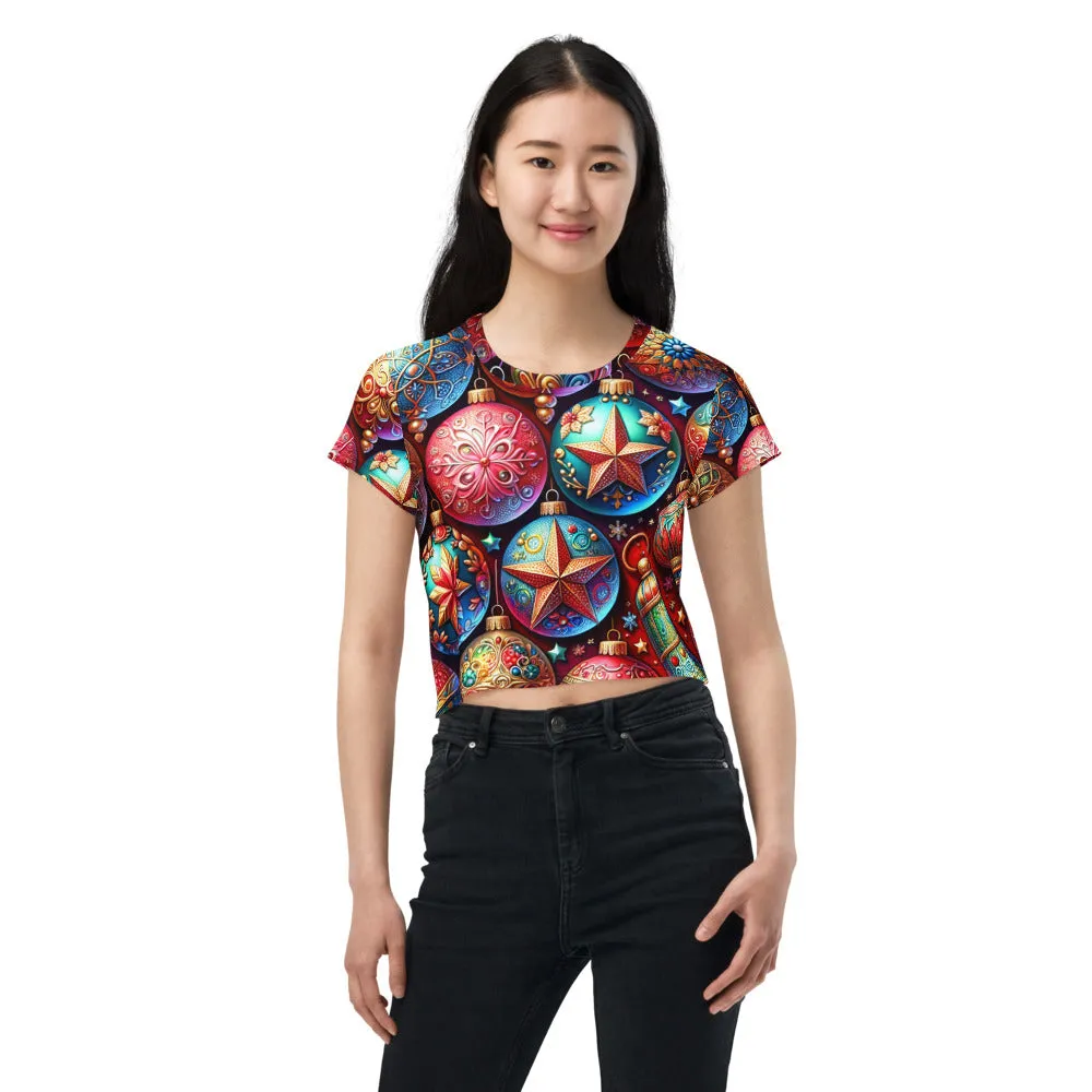 Whimsical Winter Wear Crop Tee
