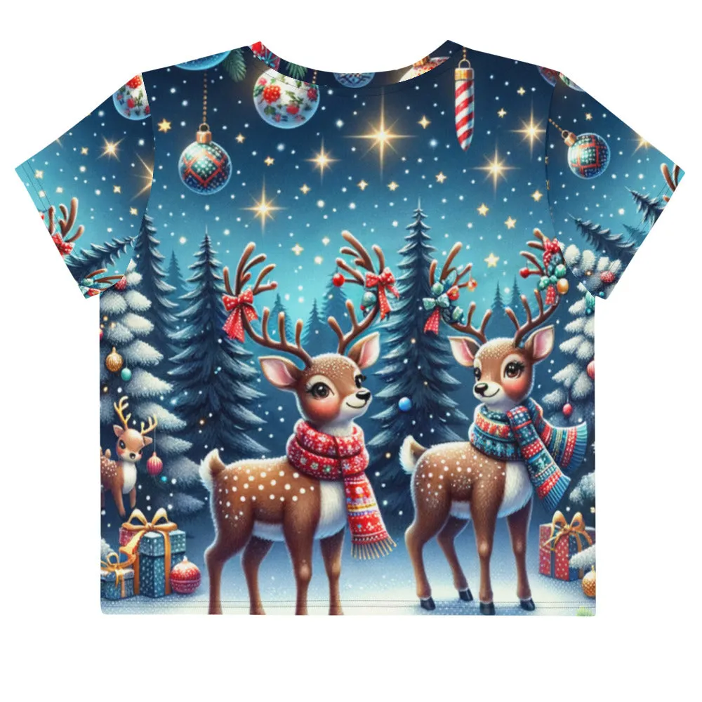Whimsical Winter Wear Crop Tee
