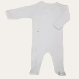 White Ribbed Sleepsuit