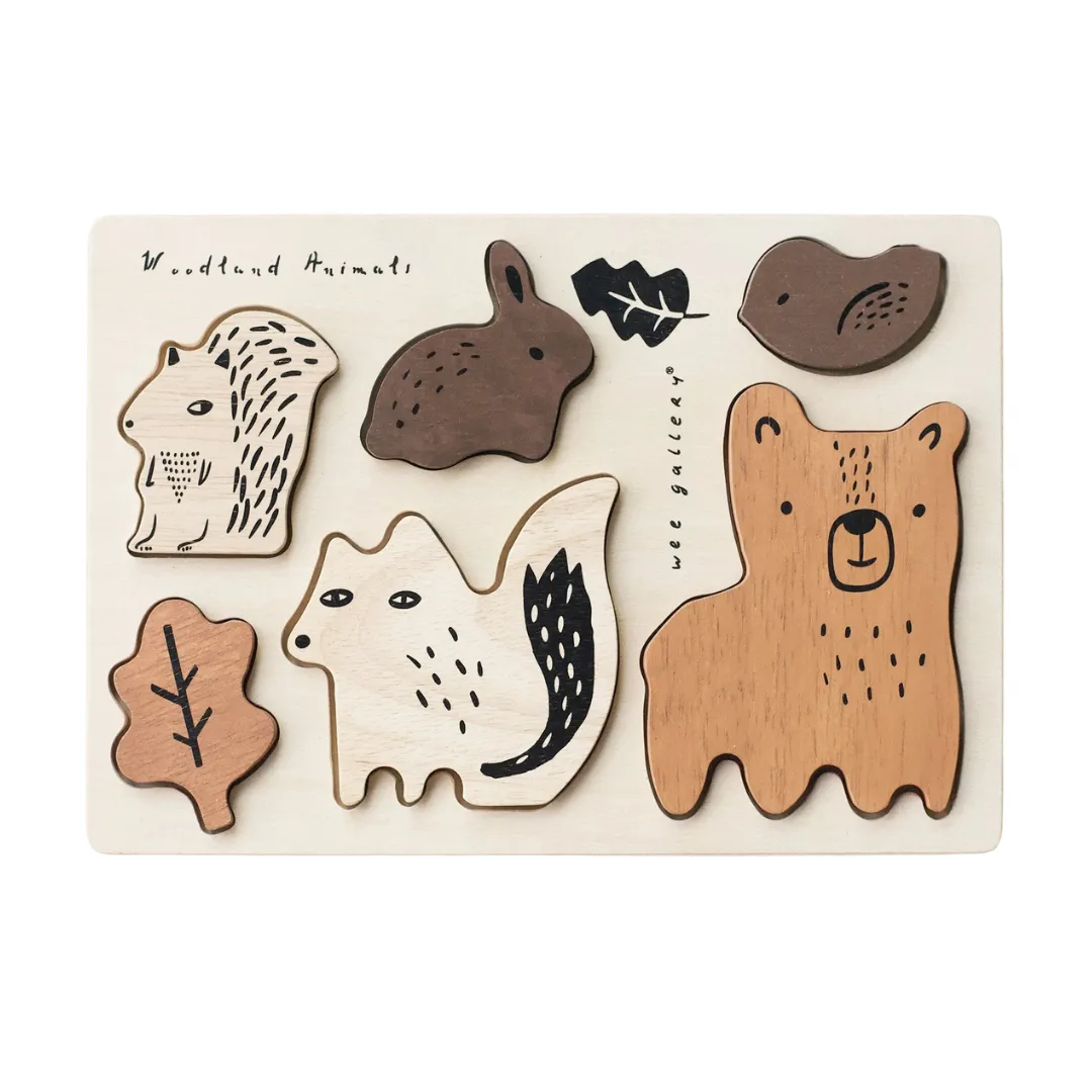 Wooden Tray Puzzle - Woodland Animals by Wee Gallery