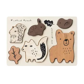 Wooden Tray Puzzle - Woodland Animals by Wee Gallery Wooden Tray Puzzle - Woodland Animals by Wee Gallery