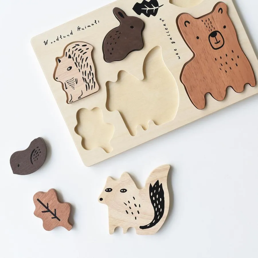 Wooden Tray Puzzle - Woodland Animals by Wee Gallery