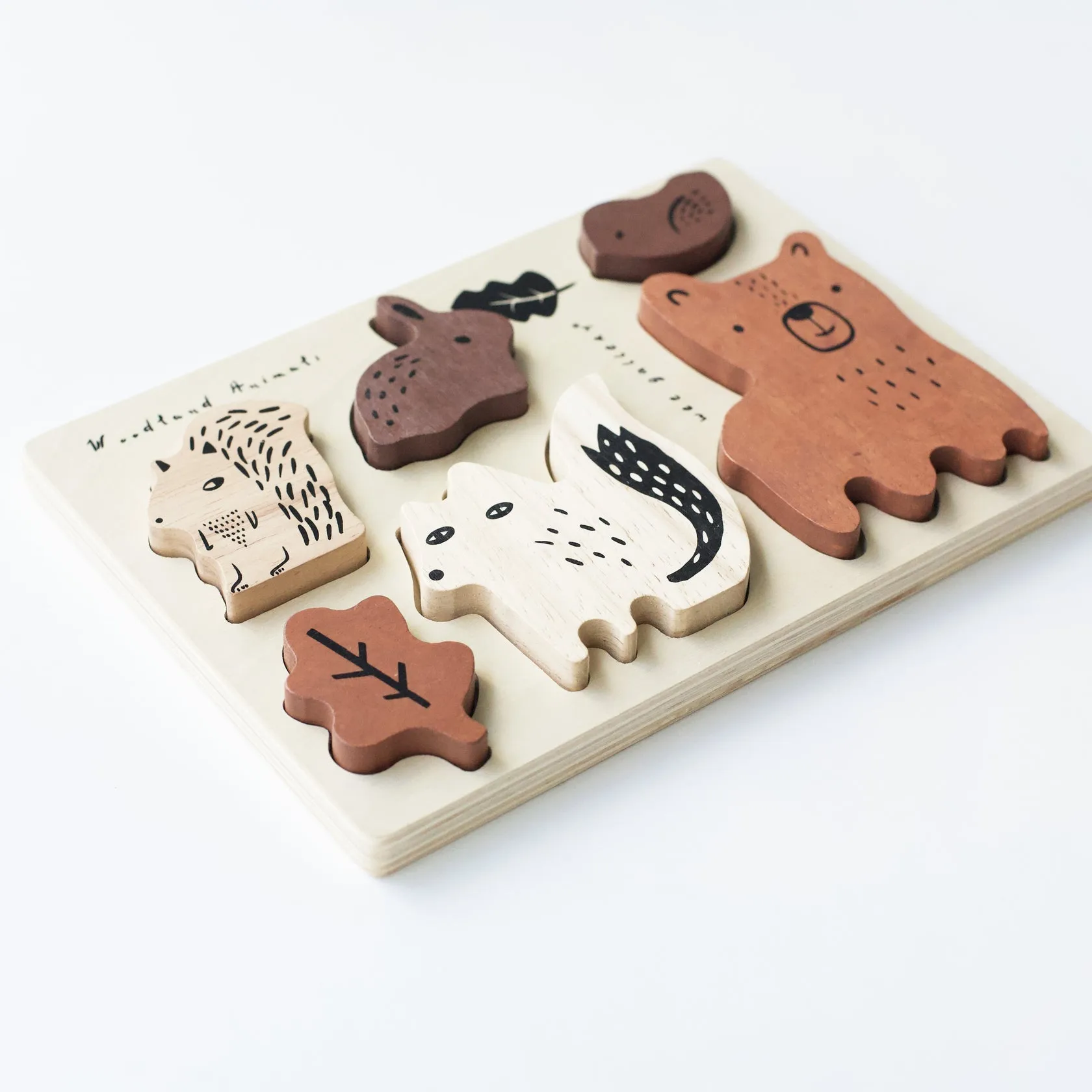 Wooden Tray Puzzle - Woodland Animals by Wee Gallery
