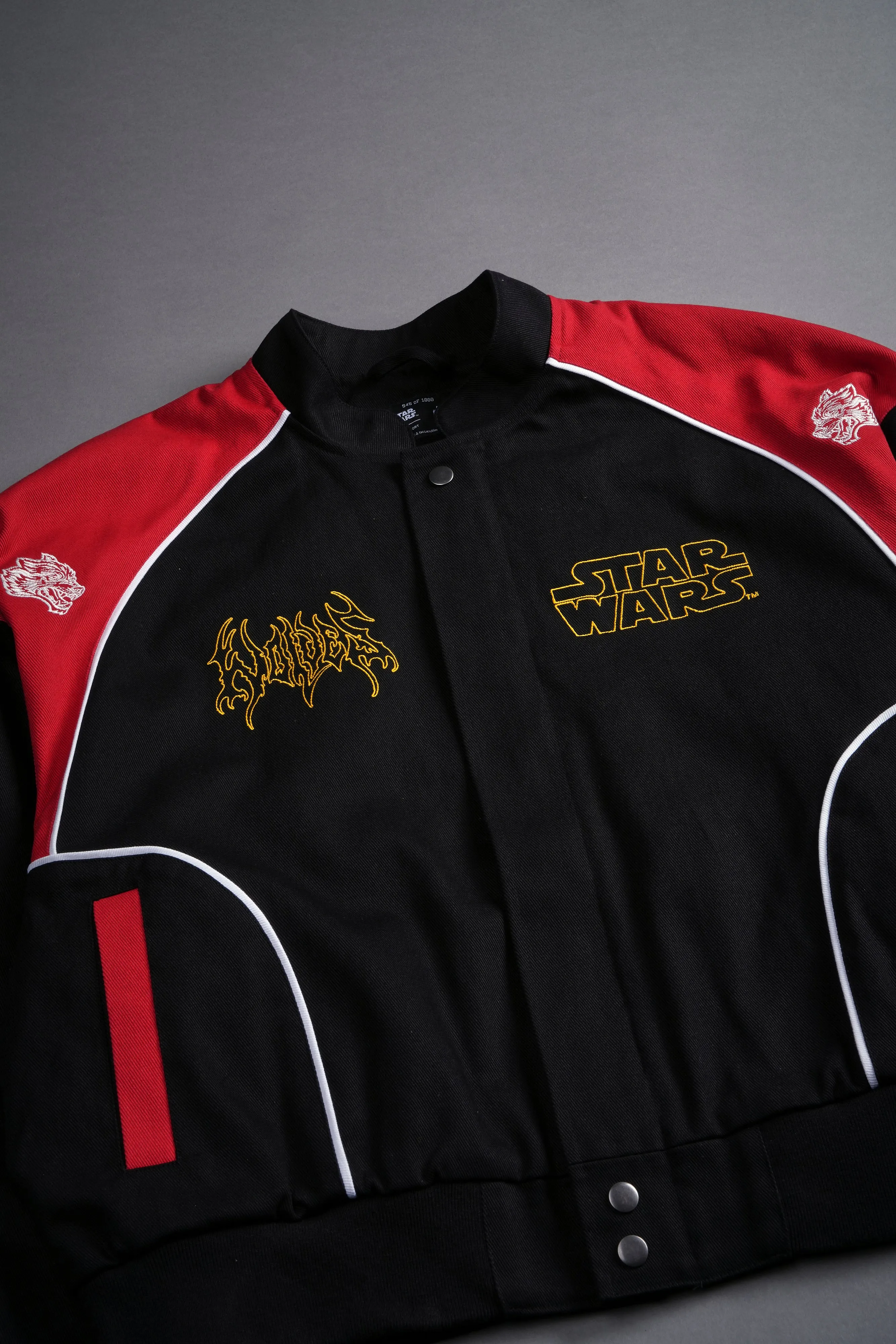 You Underestimate My Power Grit Road Racing Jacket in Black/Red